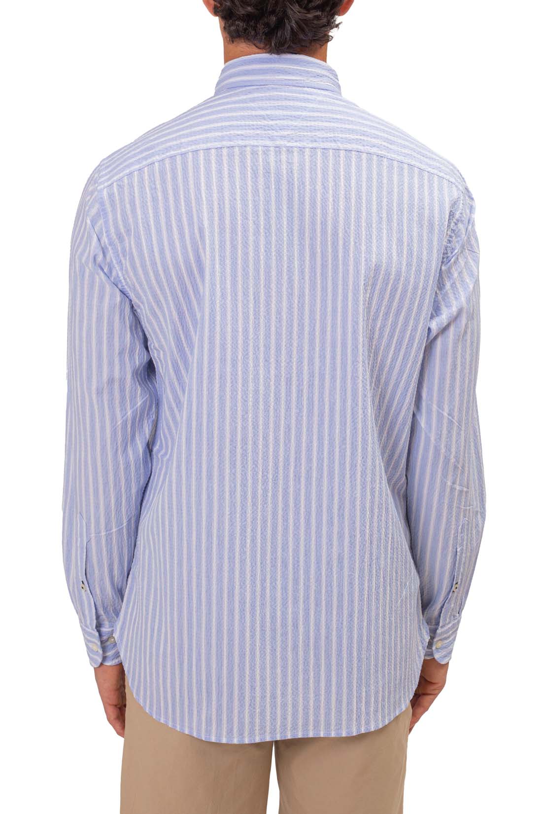 TOMMY HILFIGER - Men's regular logo shirt in seersucker-6