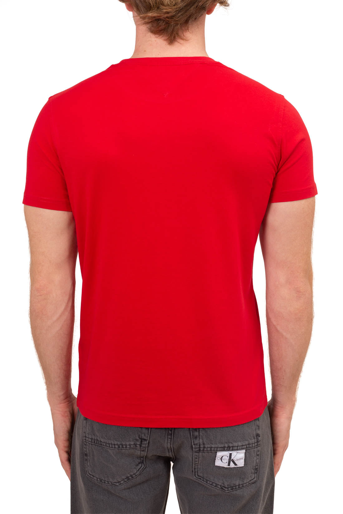 TOMMY HILFIGER - Men's basic T-shirt with flag  - Size XXL-12