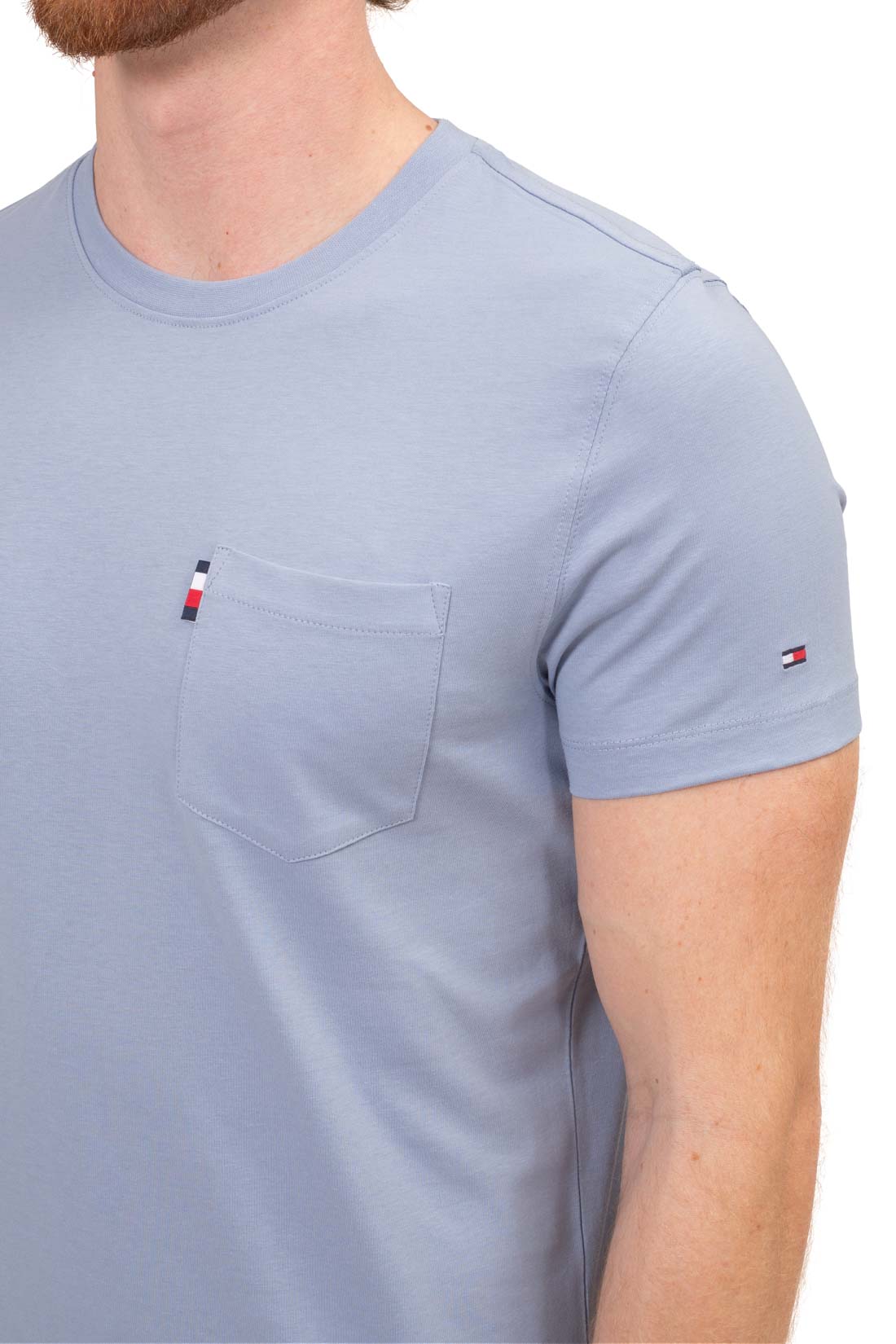 TOMMY HILFIGER - Men's slim T-shirt with patch pocket-8