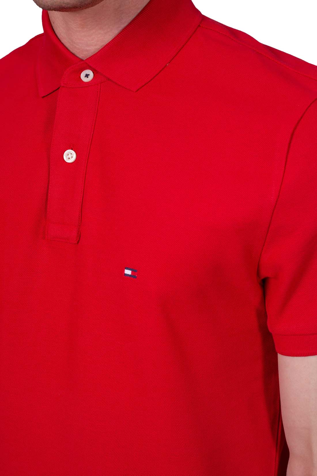 TOMMY HILFIGER - Men's regular polo shirt with flag-14