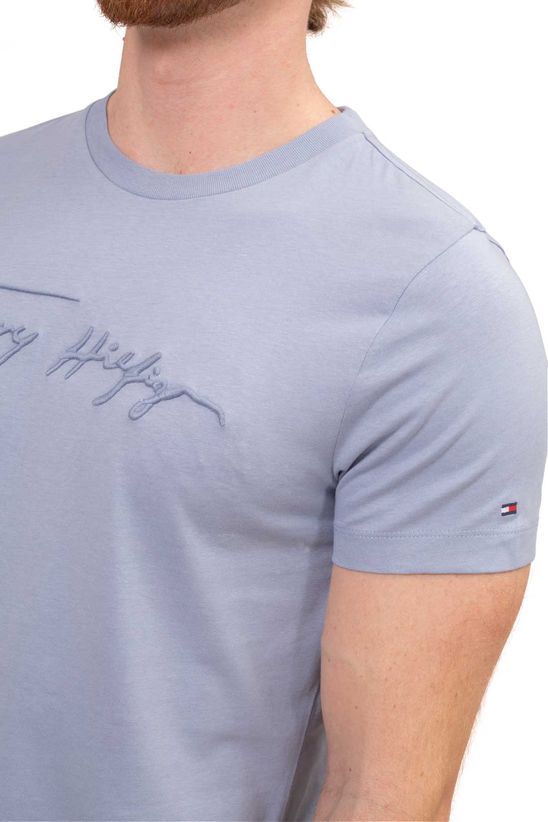 TOMMY HILFIGER - Men's T-shirt with signature logo-5