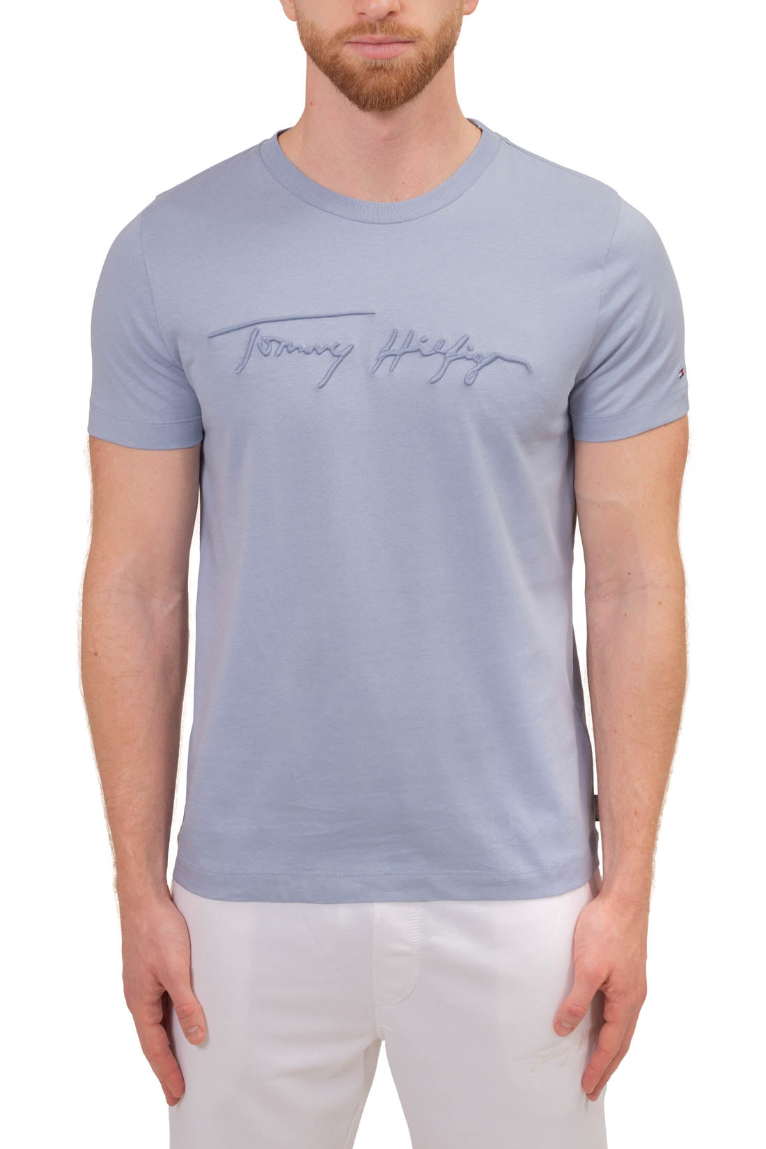 TOMMY HILFIGER - Men's T-shirt with signature logo-1