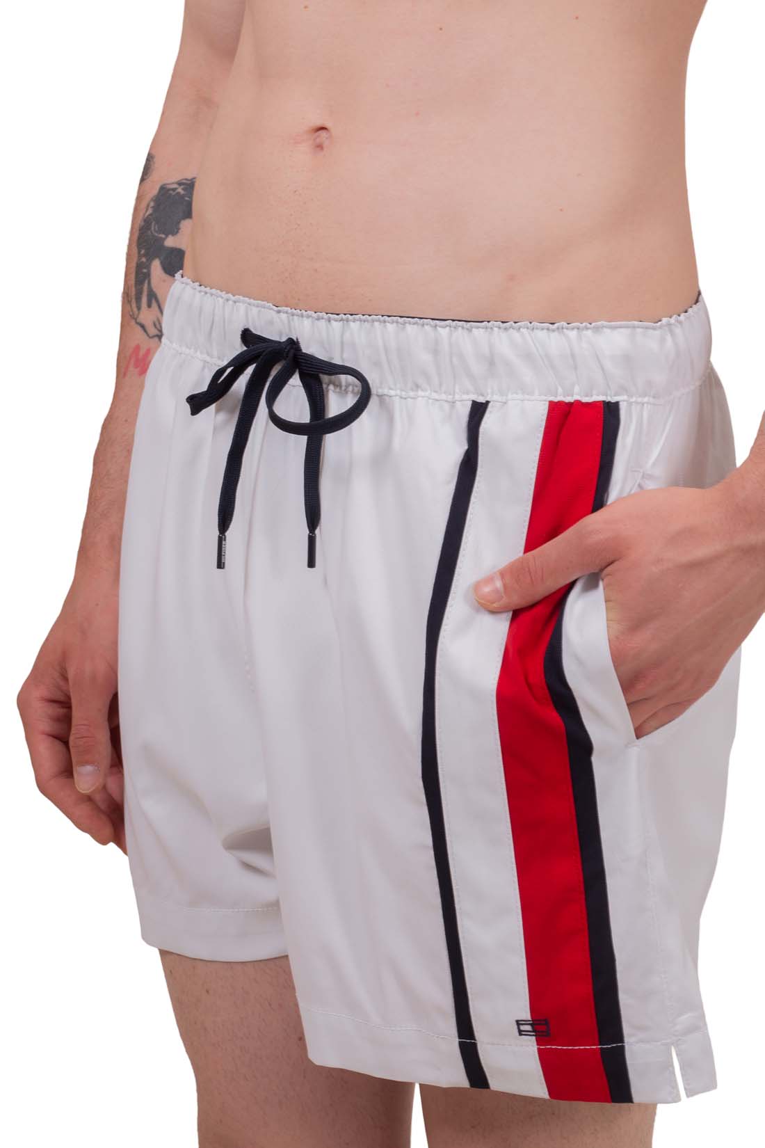TOMMY HILFIGER - Men's swim shorts with flag detail-2