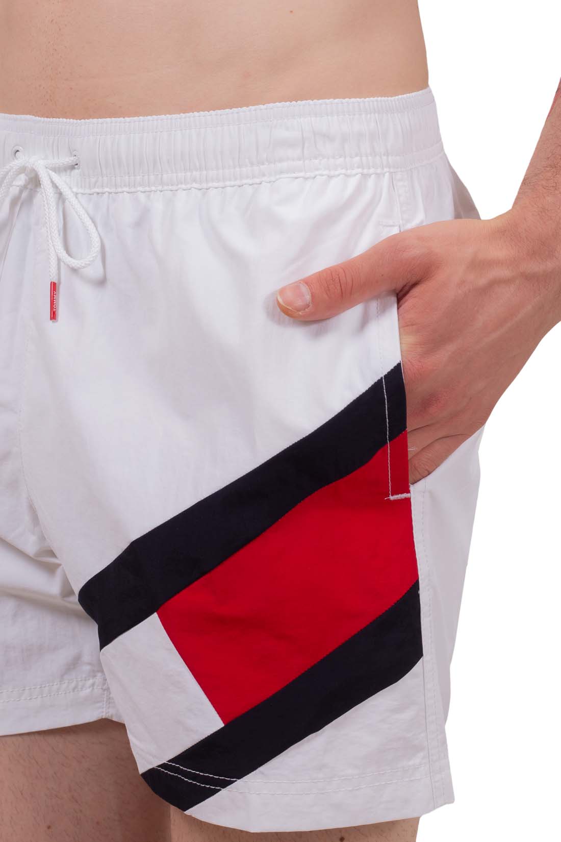 TOMMY HILFIGER - Men's swim shorts with flag detail-2