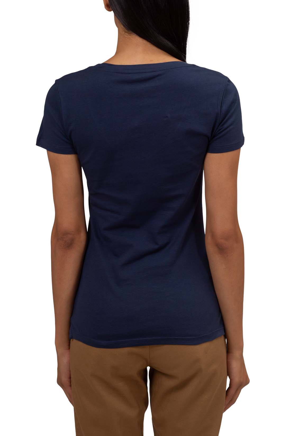 TOMMY HILFIGER - Women's slim T-shirt with v-neck-9