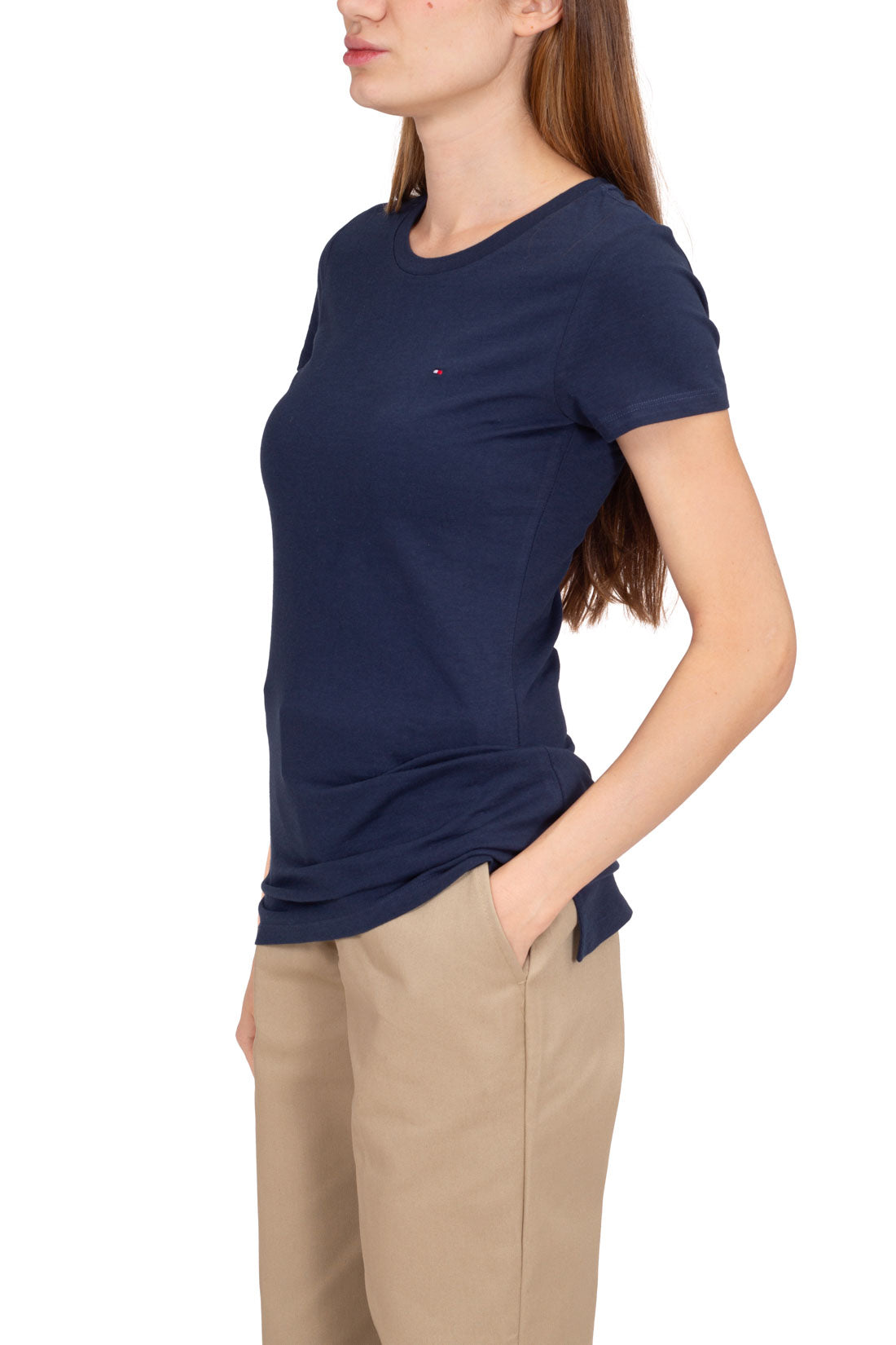 TOMMY HILFIGER - Women's long logo T-shirt-23