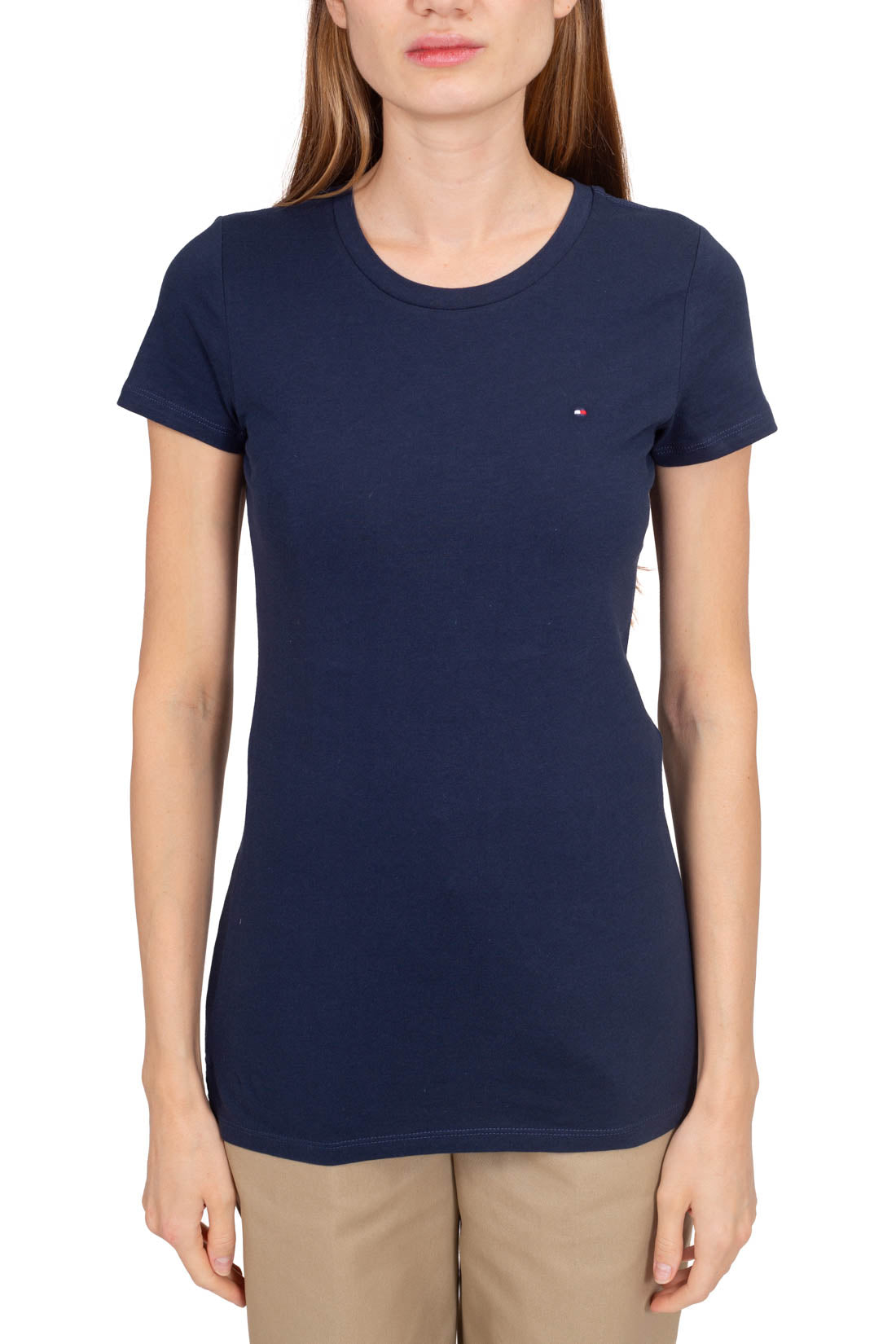 TOMMY HILFIGER - Women's long logo T-shirt-13