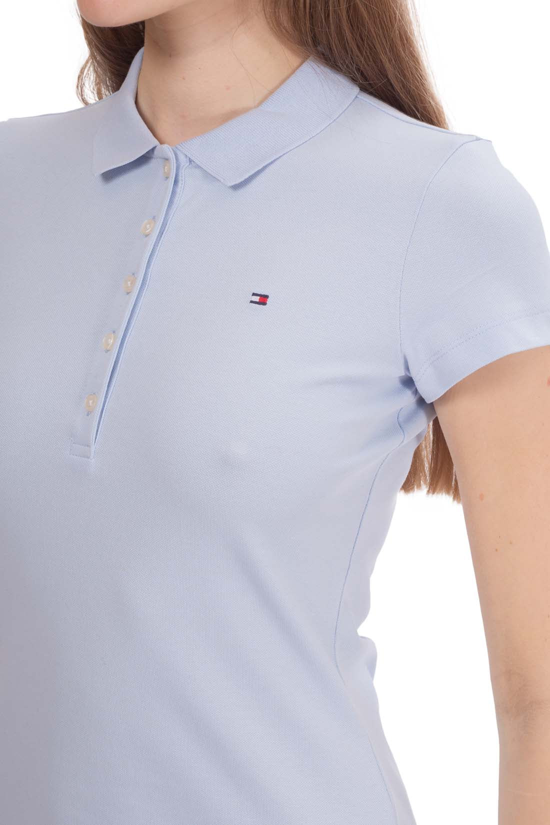 TOMMY HILFIGER - Women's slim flag polo shirt  - Size XL-5