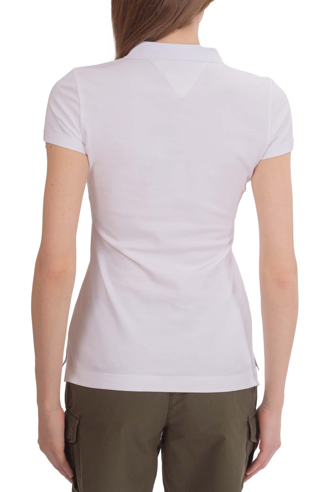 TOMMY HILFIGER - Women's slim flag polo shirt  - Size XL-18
