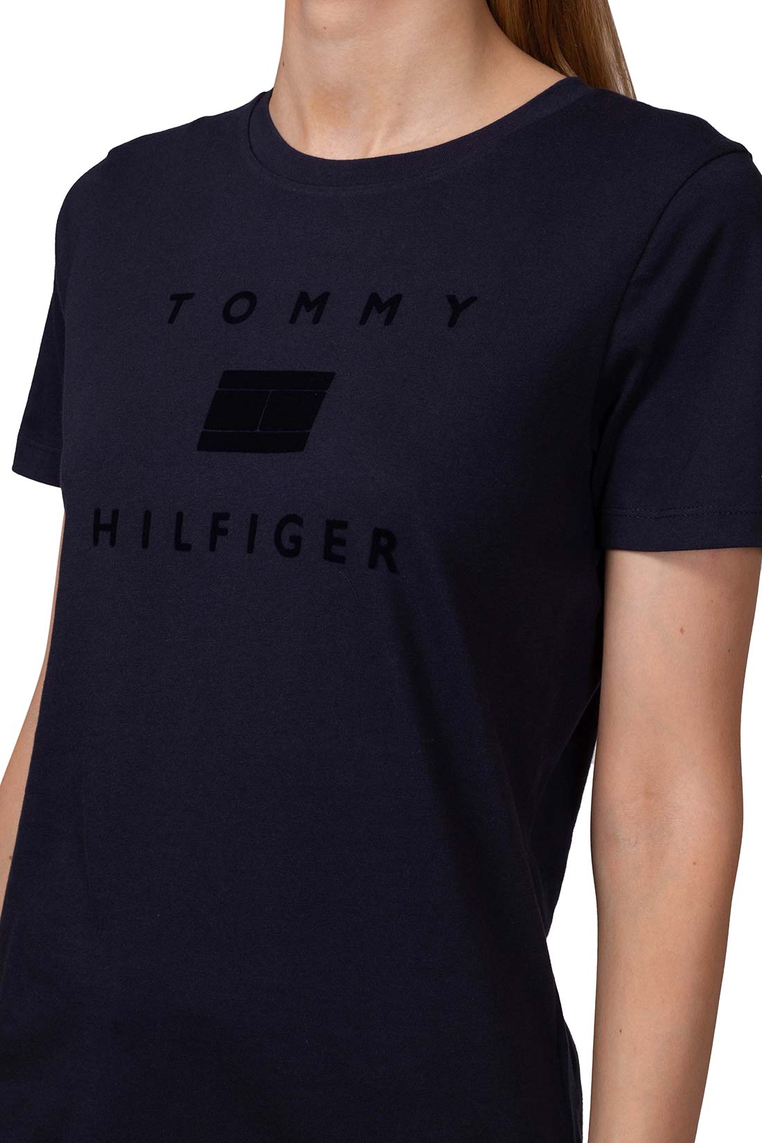 TOMMY HILFIGER - Women's flock flag T-shirt - Size L-11