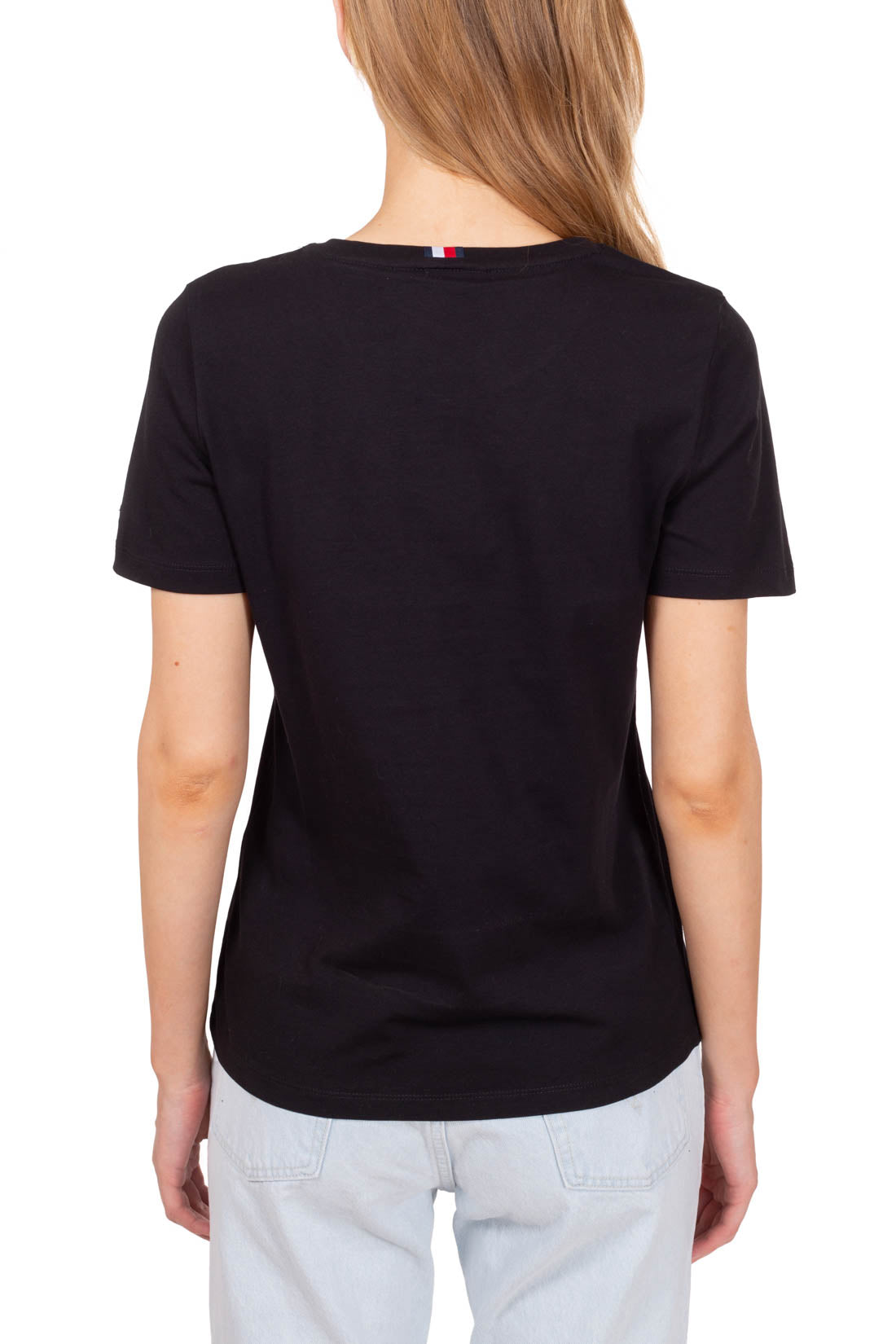 TOMMY HILFIGER - Women's stacked logo regular T-shirt - Size XS-3