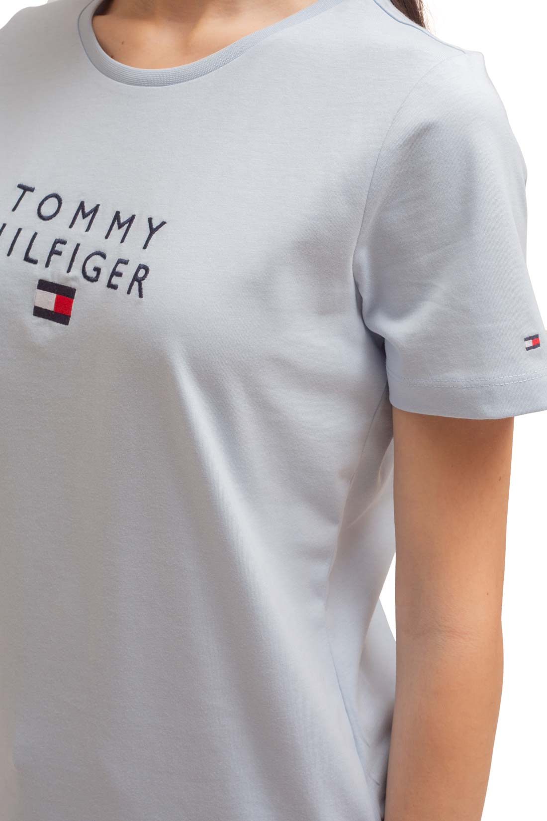 TOMMY HILFIGER - Women's basic T-shirt with logo  - Size M-11