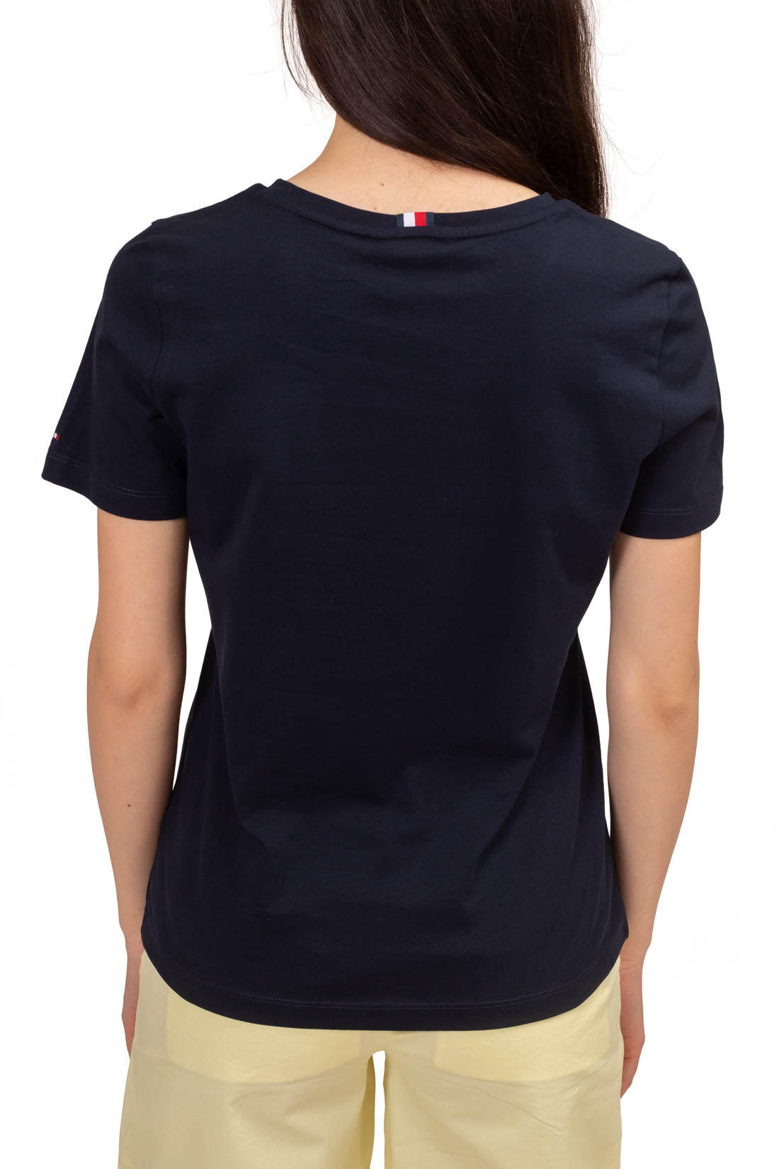 TOMMY HILFIGER - Women's basic T-shirt with logo  - Size M-18
