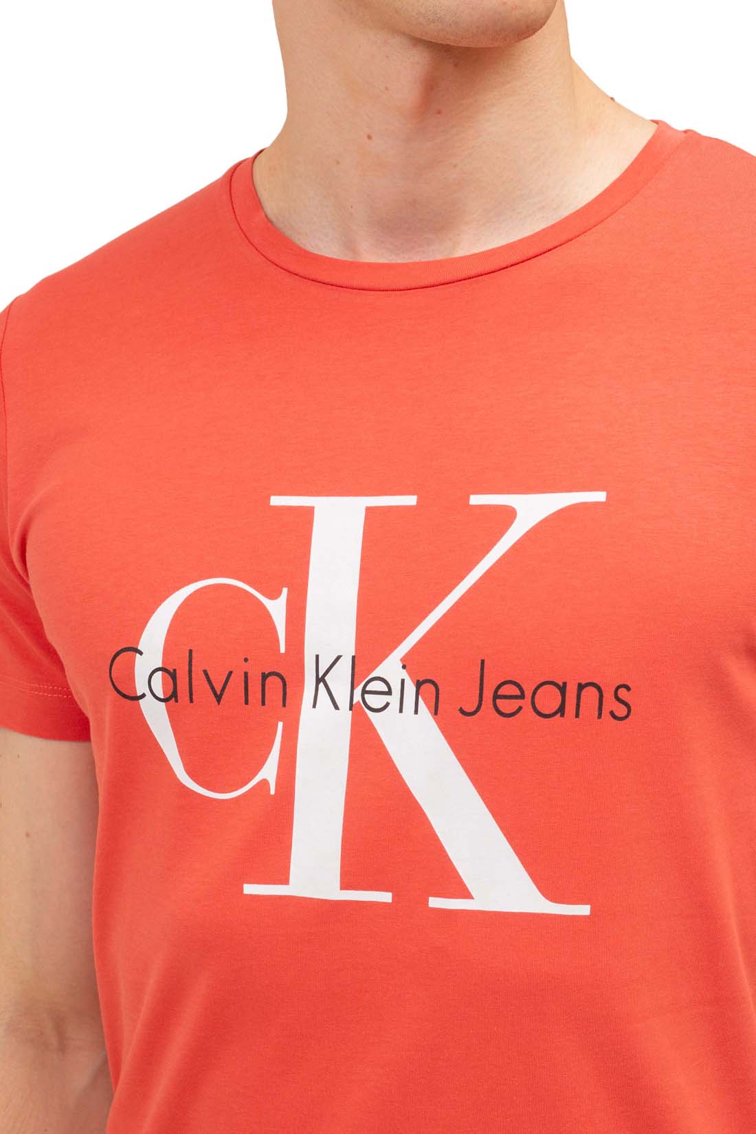CALVIN KLEIN JEANS - Men's regular T-shirt with logo  - Size L-5