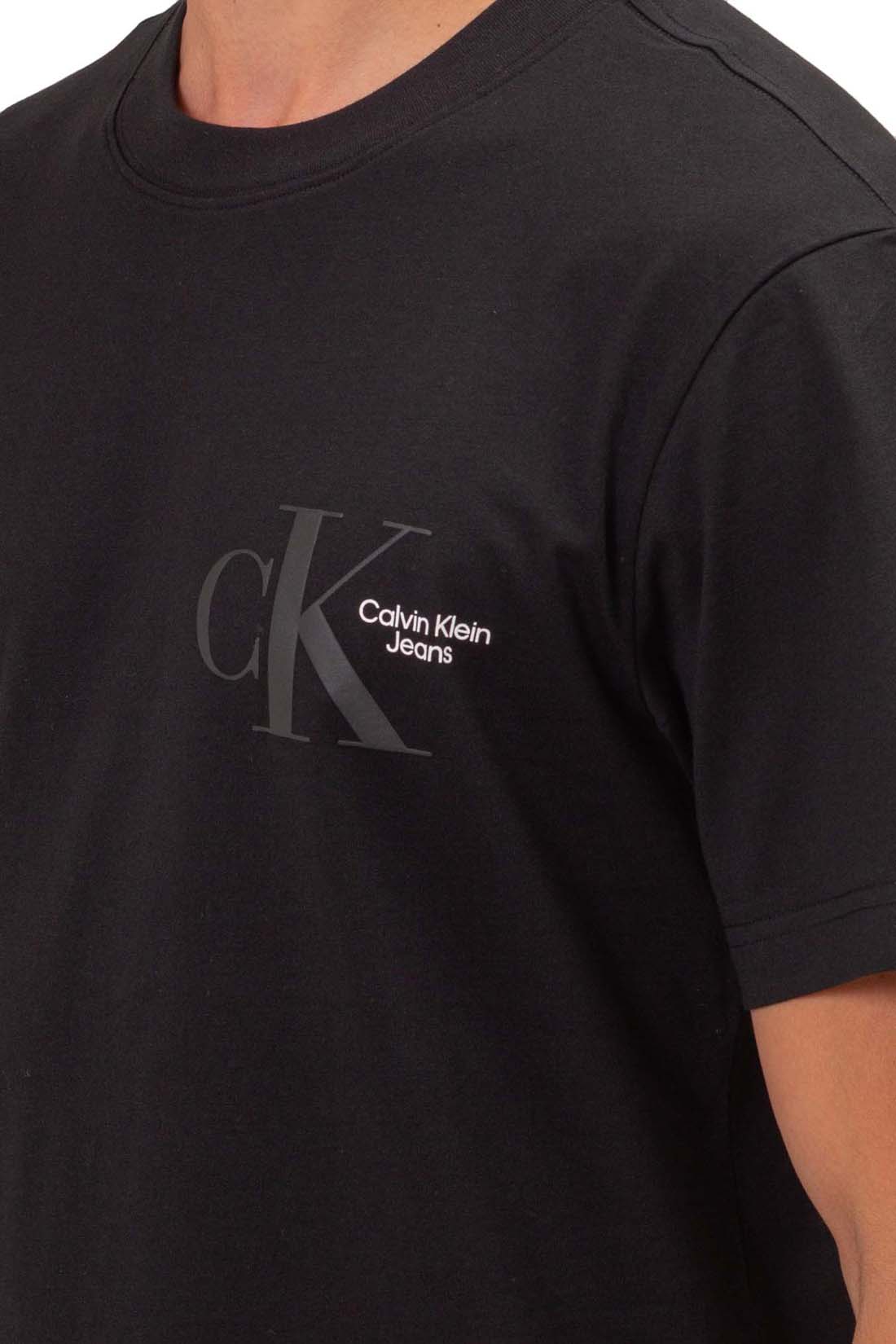 CALVIN KLEIN JEANS - Men's regular T-shirt with double logo-5