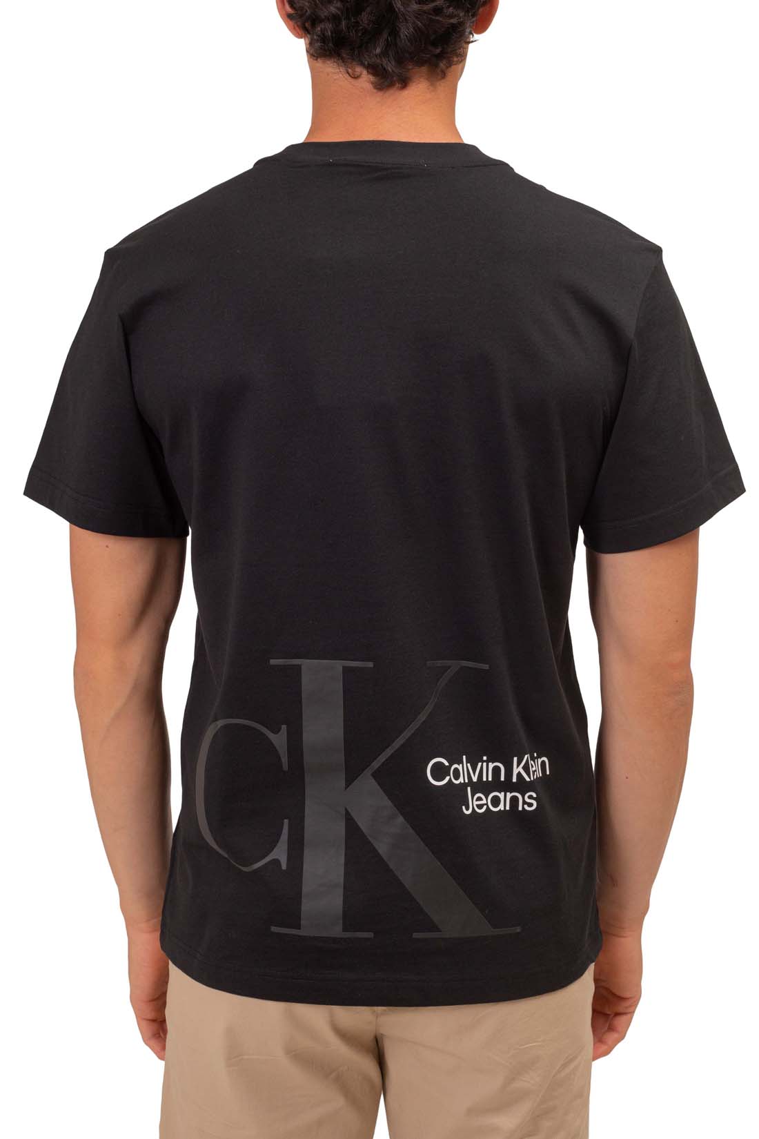 CALVIN KLEIN JEANS - Men's regular T-shirt with double logo-3