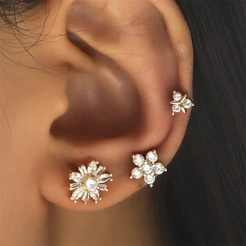 VAGZEB Bohemian NO Piercing Crystal Rhinestone Ear Cuff Wrap Stud Clip Earrings For Women Girl Trendy Earrings Jewelry Bijoux-28