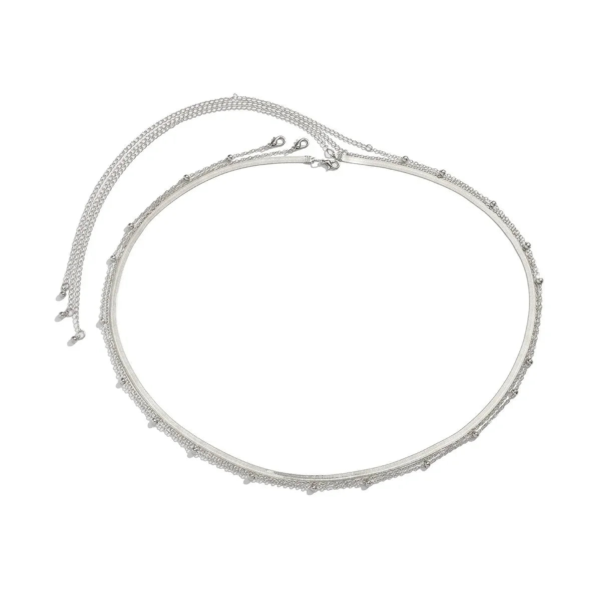 Ingemark Sexy Flat Snake Chain Waist Belly Belt for Women Summer Beach Bikinis Simple Body Chain Festival Jewelry Accessories-5