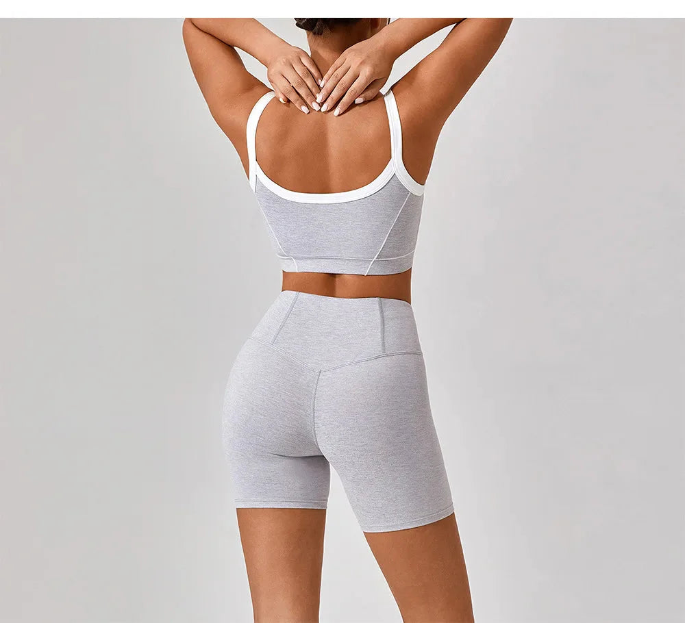 Womens 2 Piece Workout Running Sets,Hot Shot Skort Set Y2K Cropped Tank Top and Pants Outfits Sweatsuits-1