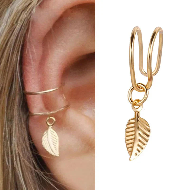 VAGZEB Bohemian NO Piercing Crystal Rhinestone Ear Cuff Wrap Stud Clip Earrings For Women Girl Trendy Earrings Jewelry Bijoux-14