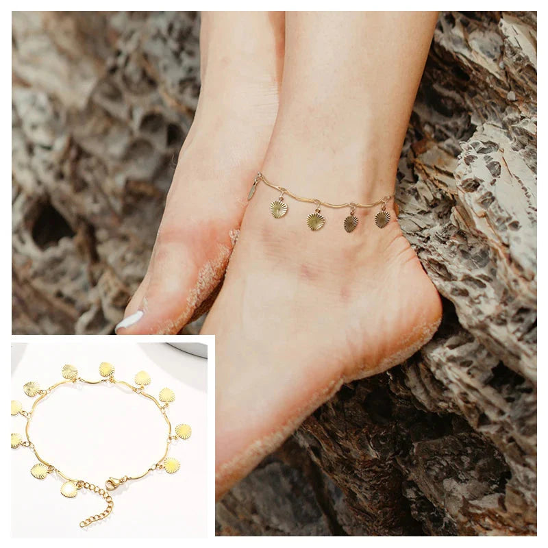 Snake Chain Anklet for Women Girls Adjustable Summer Beach Chain Anklet Bracelet Mother's Day Gifts Stainless Steel Not Allergic-6