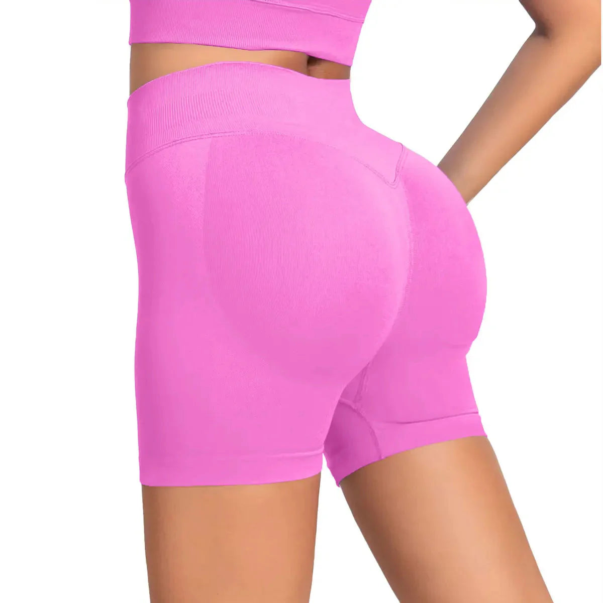 NCLAGEN Seamless Shorts 4.5" Gym Shorts Woman Scrunch Butt Fitness Sports Short Workout Seamless Leggings Running Yoga bottoms-2