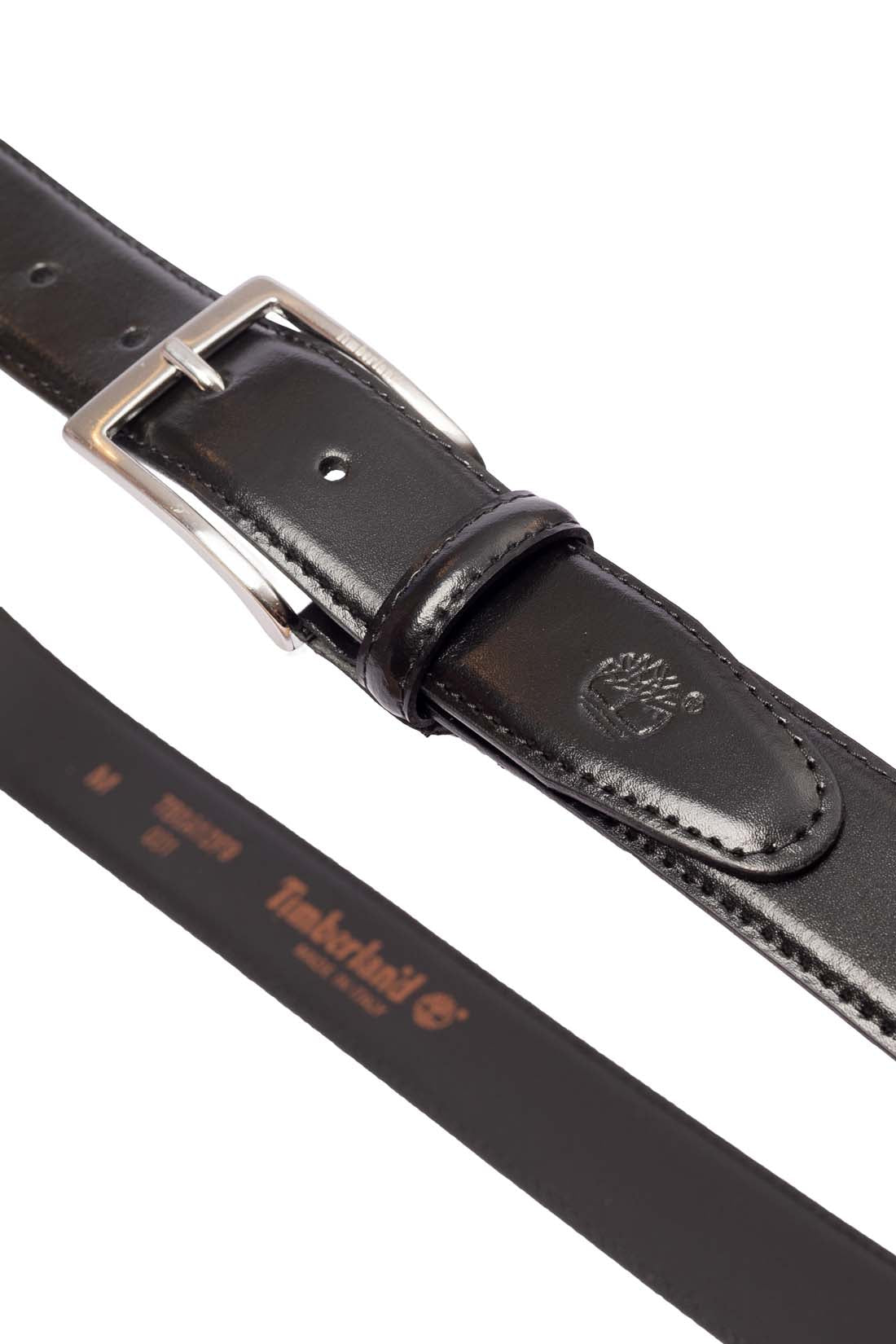 TIMBERLAND - Men's leather belt with logo  - Size XL-3