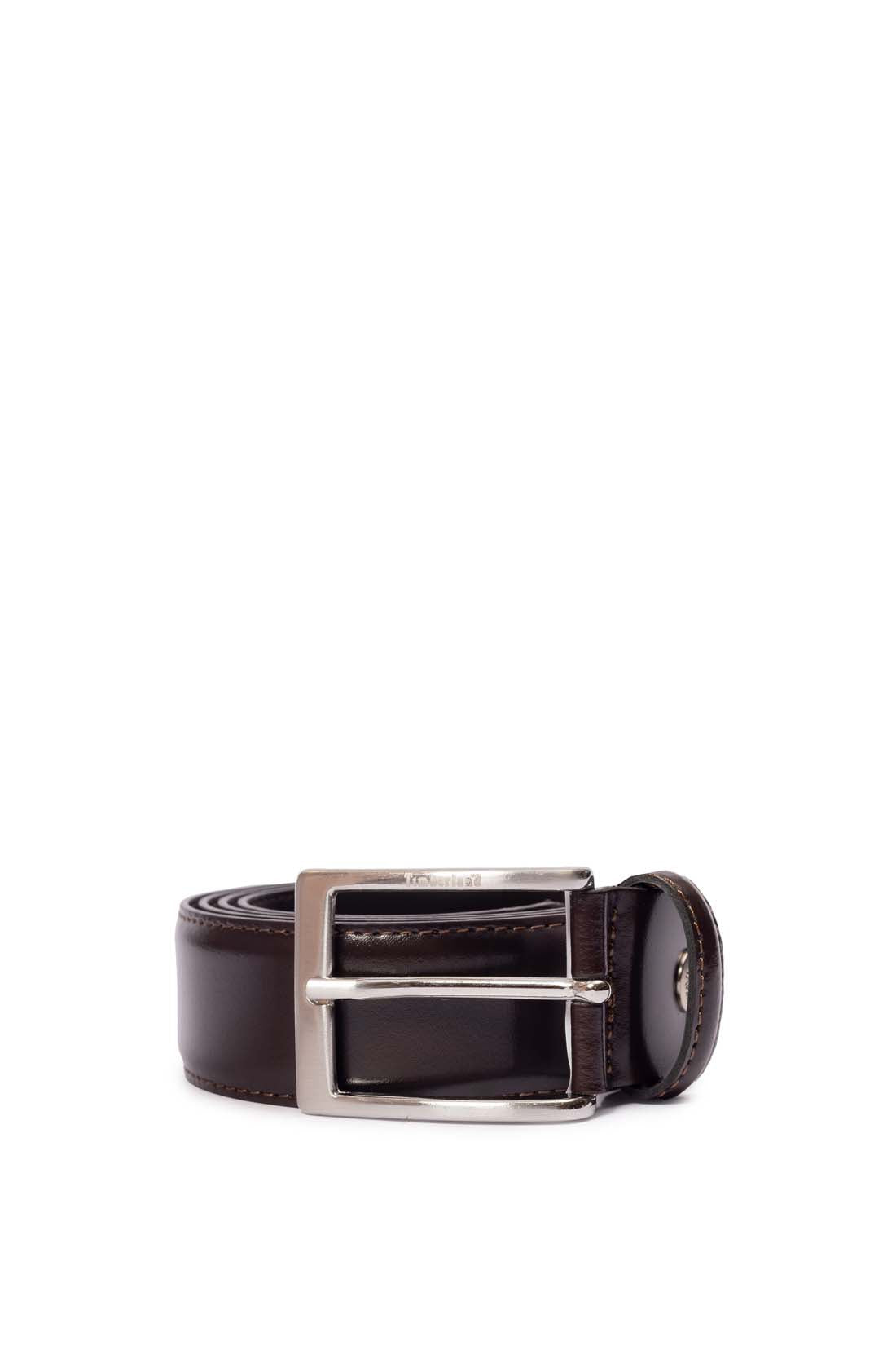 TIMBERLAND - Men's leather belt with logo  - Size XL-11