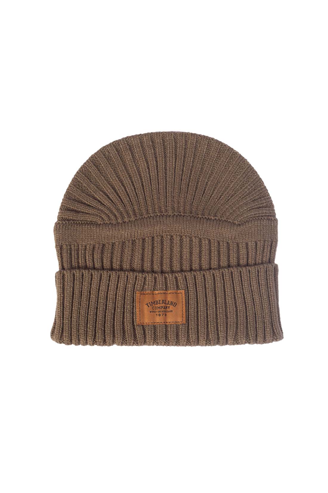TIMBERLAND - Men's ribbed beanie with logo patch  - Size One size-5