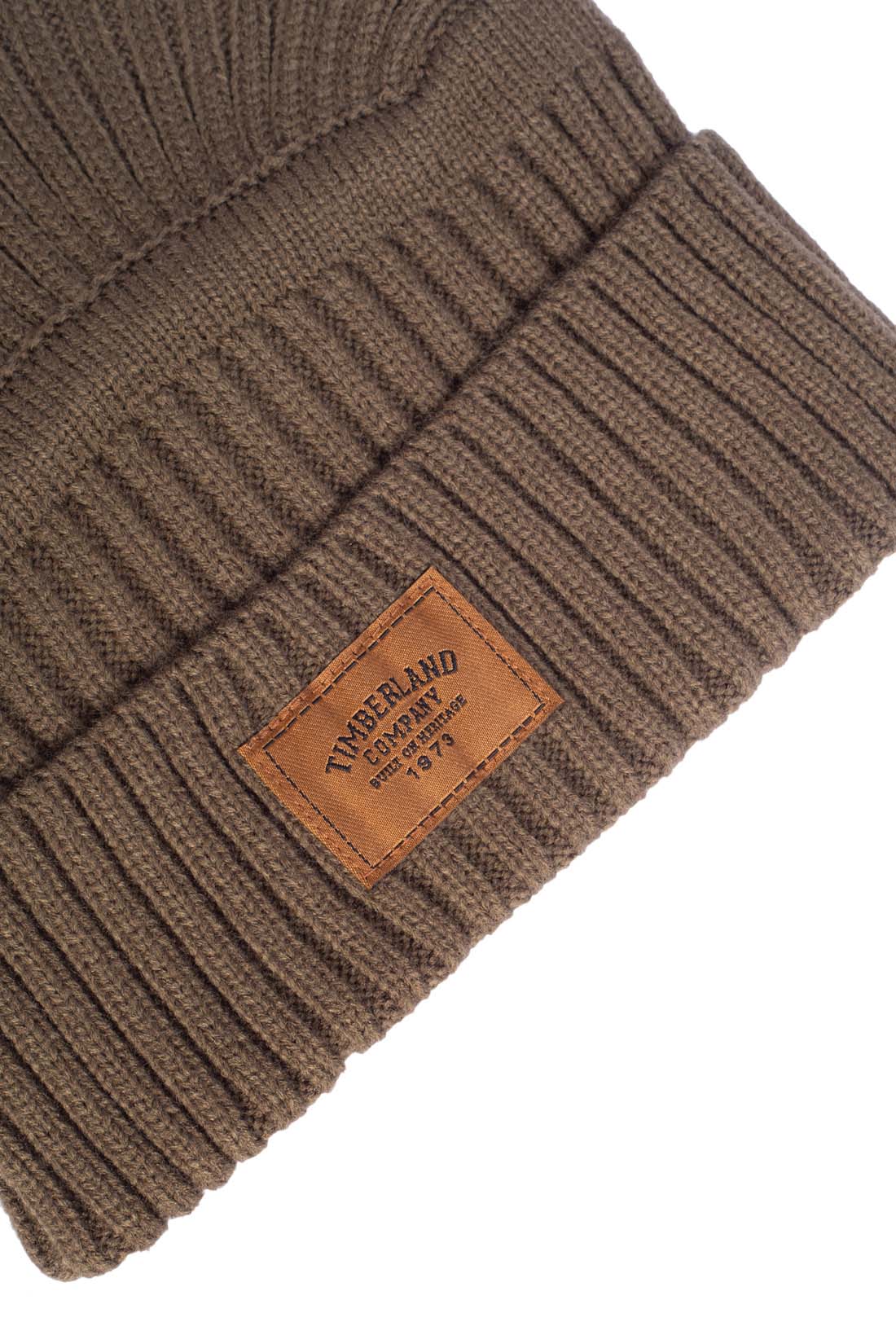 TIMBERLAND - Men's ribbed beanie with logo patch  - Size One size-1