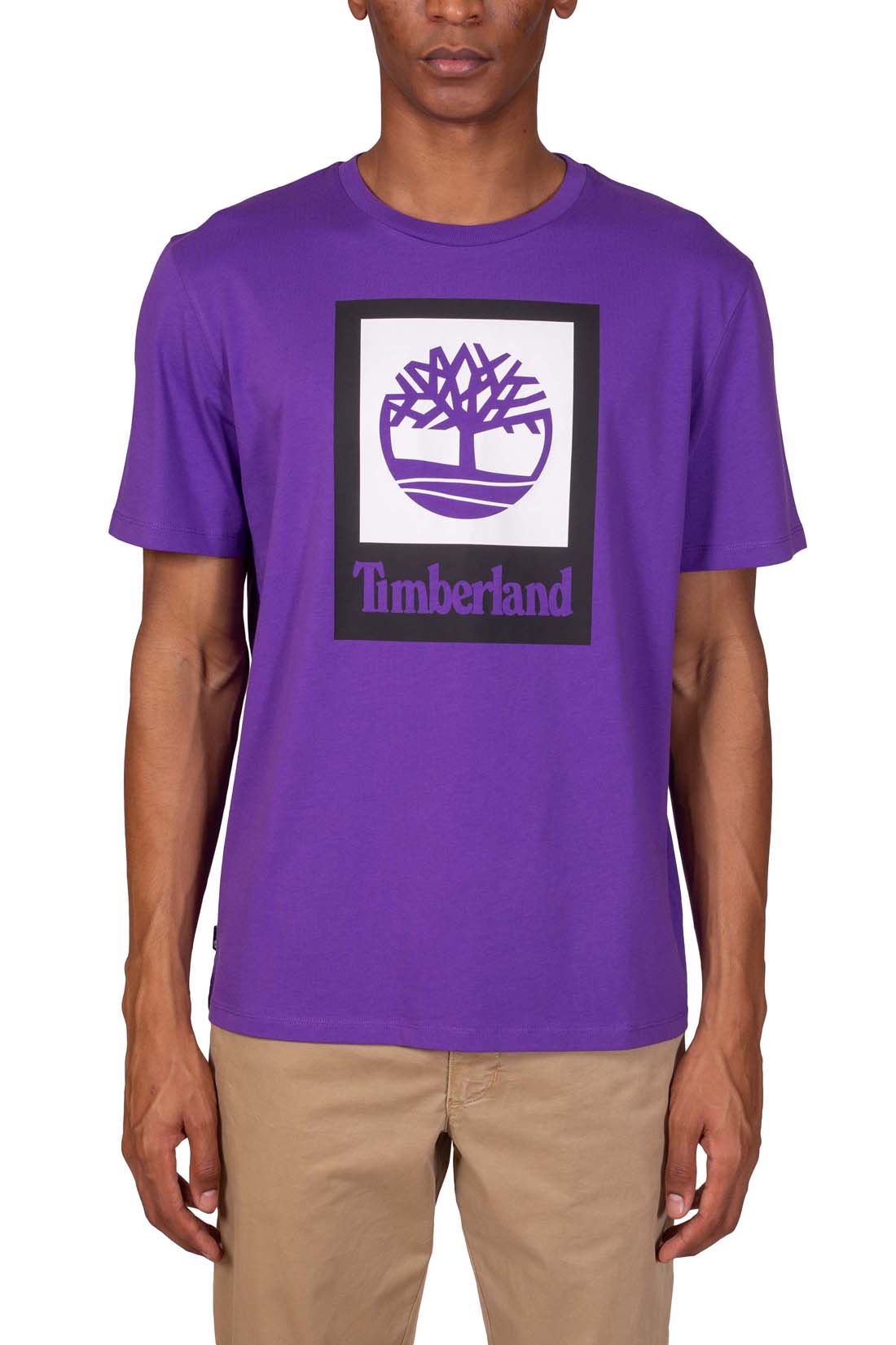 TIMBERLAND - Men's T-shirt with box logo  - Size L-5