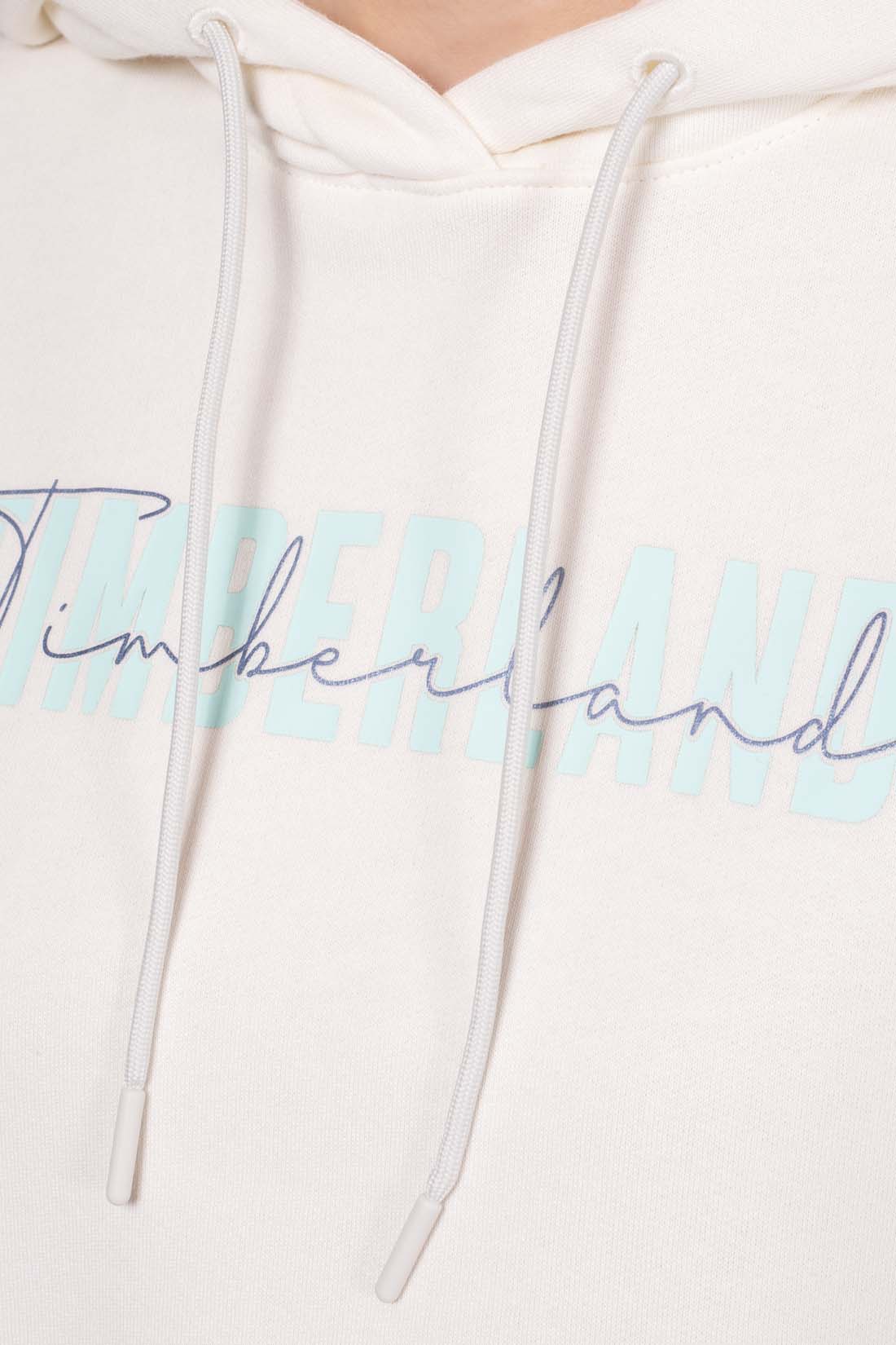 TIMBERLAND - Women's crop winter hoodie with signature logo-12