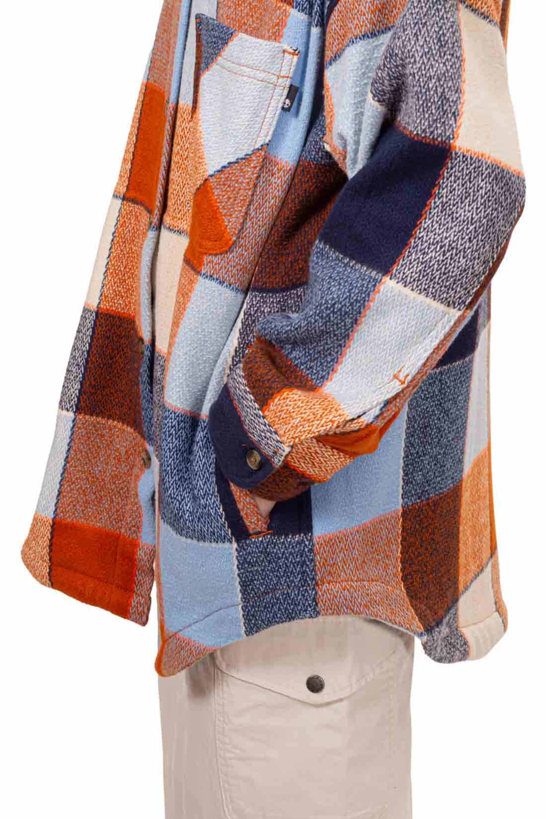 TIMBERLAND - Women's oversized flannel overshirt  - Size L-1
