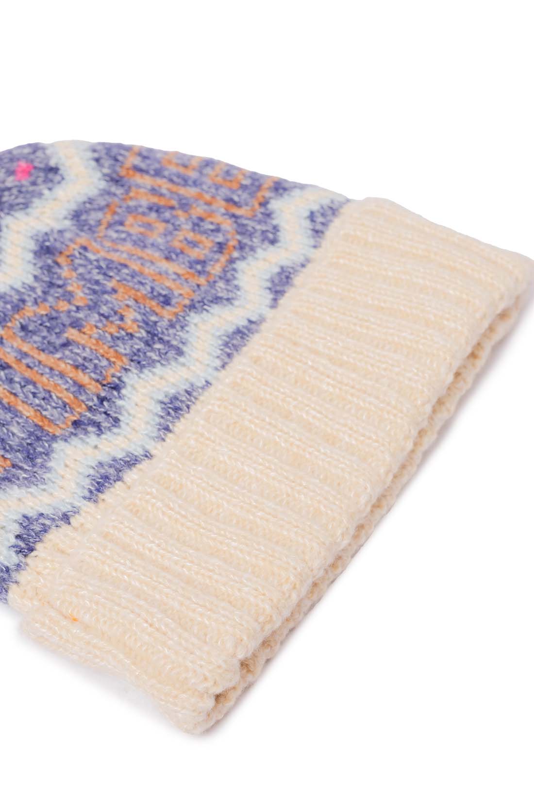 TIMBERLAND - Women's Fair Isle beanie with pompon  - Size One size-6