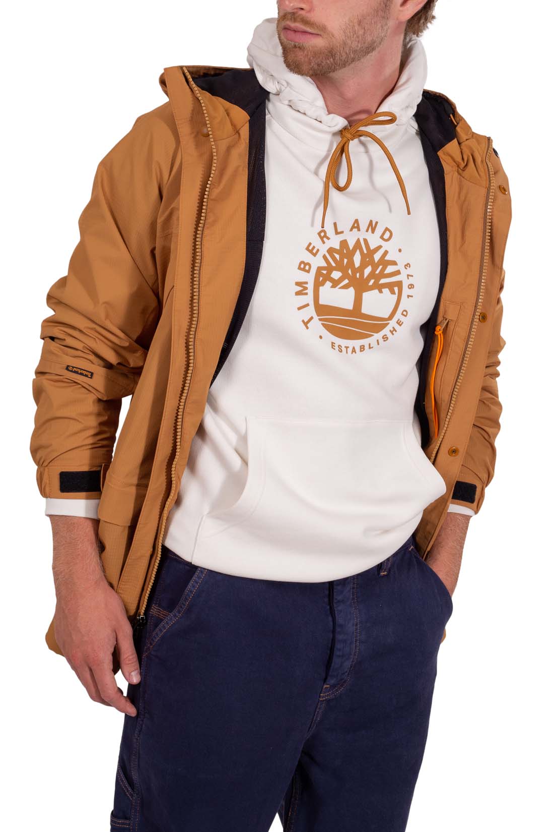 TIMBERLAND - Men's regular hoodie with printed logo-11