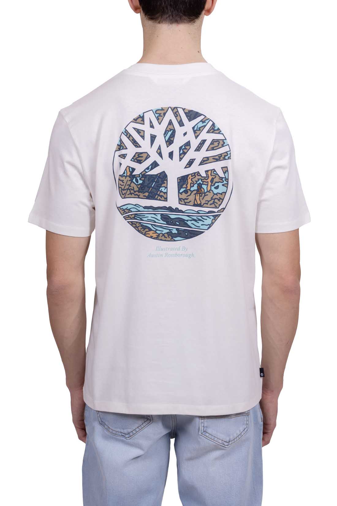 TIMBERLAND - Men's relaxed T-shirt with Illustrated Tree Graphic  - Size M-23
