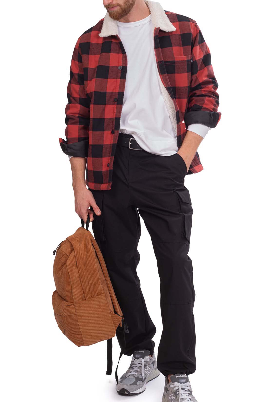 TIMBERLAND - Men's tartan Buffalo jacket with sherpa lining  - Size XL-4