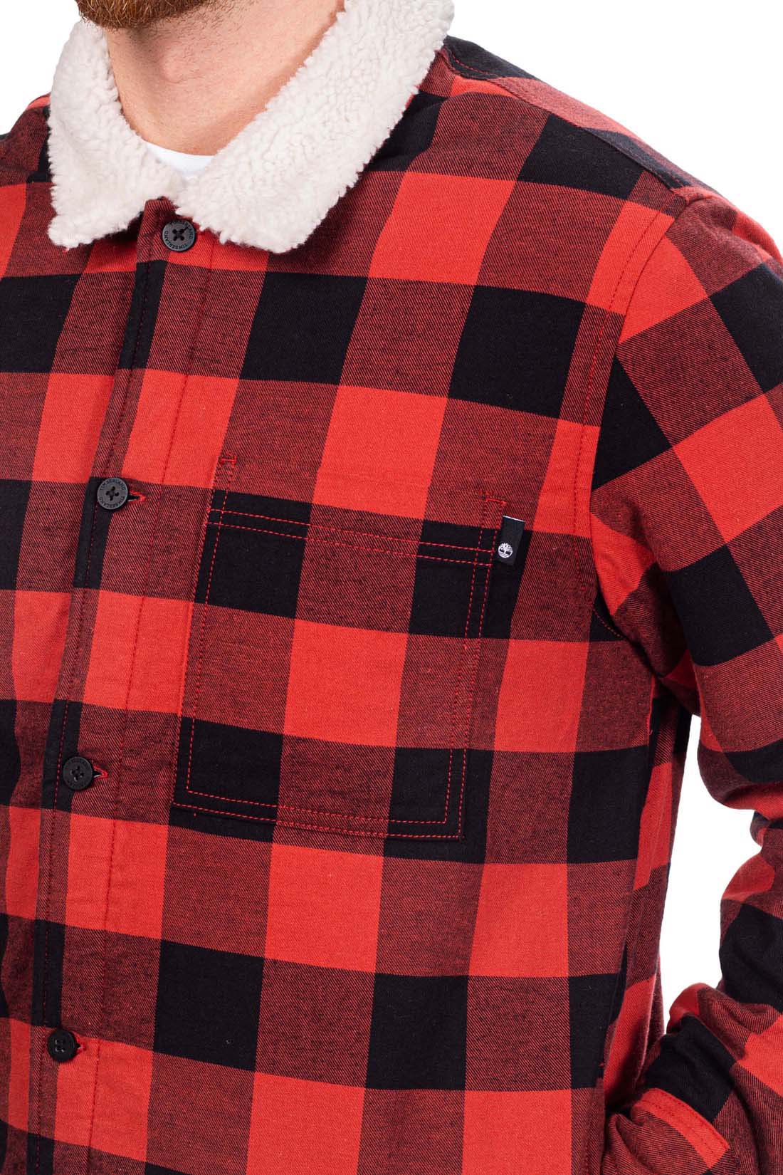 TIMBERLAND - Men's tartan Buffalo jacket with sherpa lining  - Size XL-1
