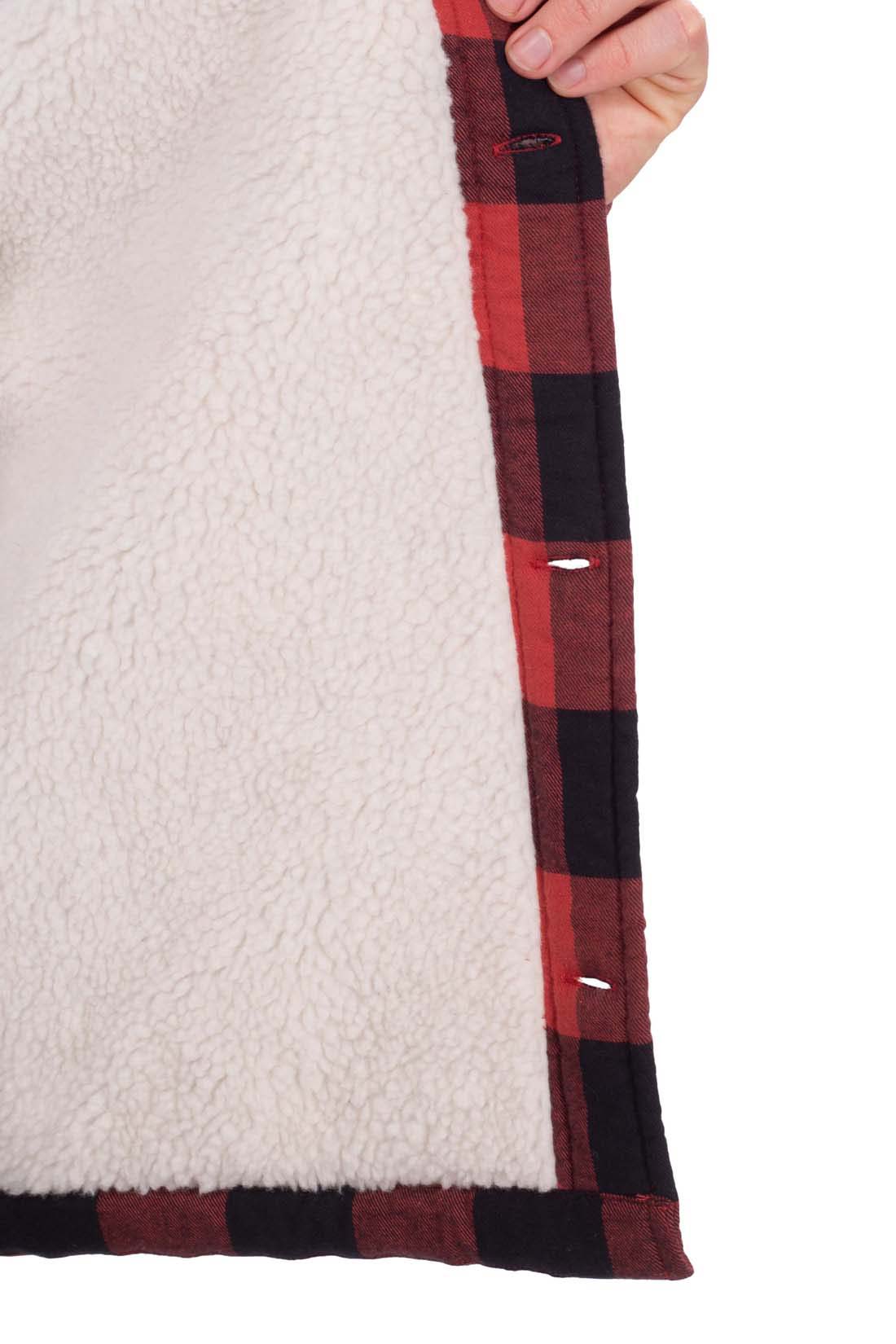 TIMBERLAND - Men's tartan Buffalo jacket with sherpa lining  - Size XL-5
