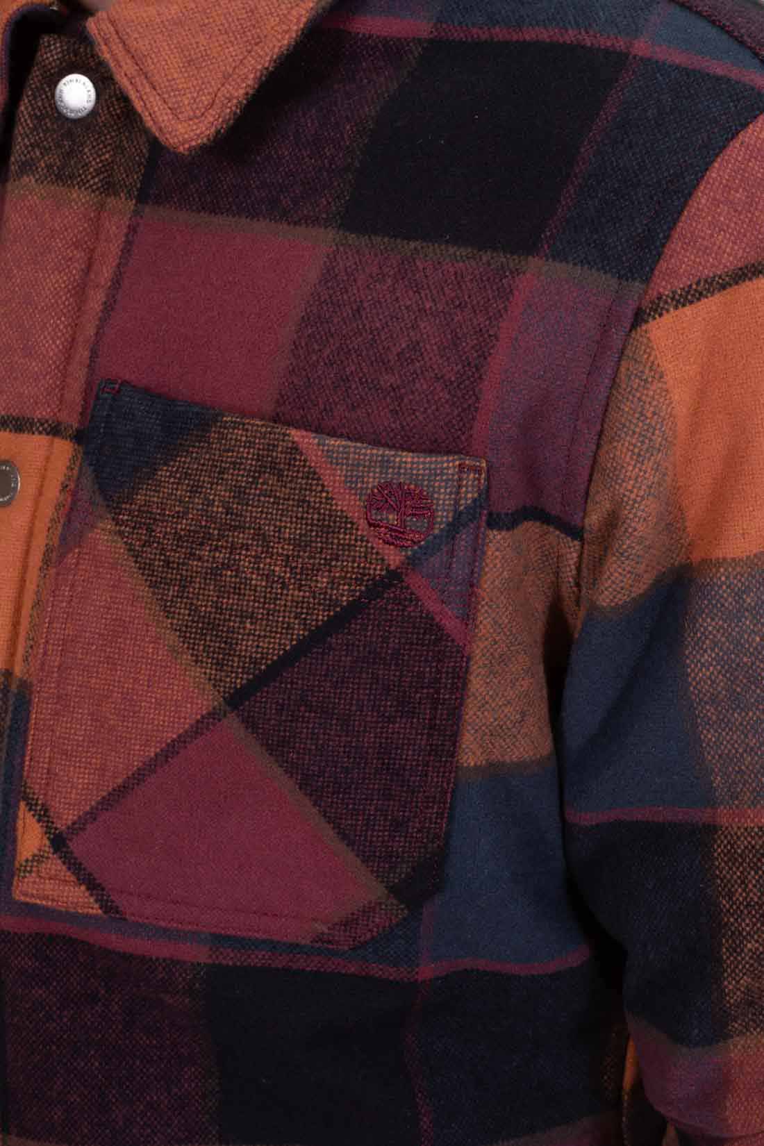 TIMBERLAND - Men's tartan flannel jacket with sherpa lining-1