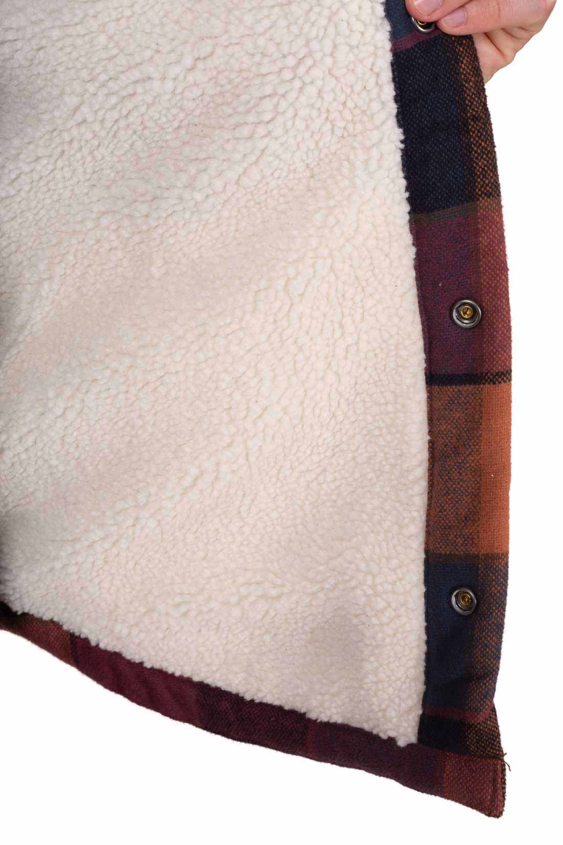TIMBERLAND - Men's tartan flannel jacket with sherpa lining-0