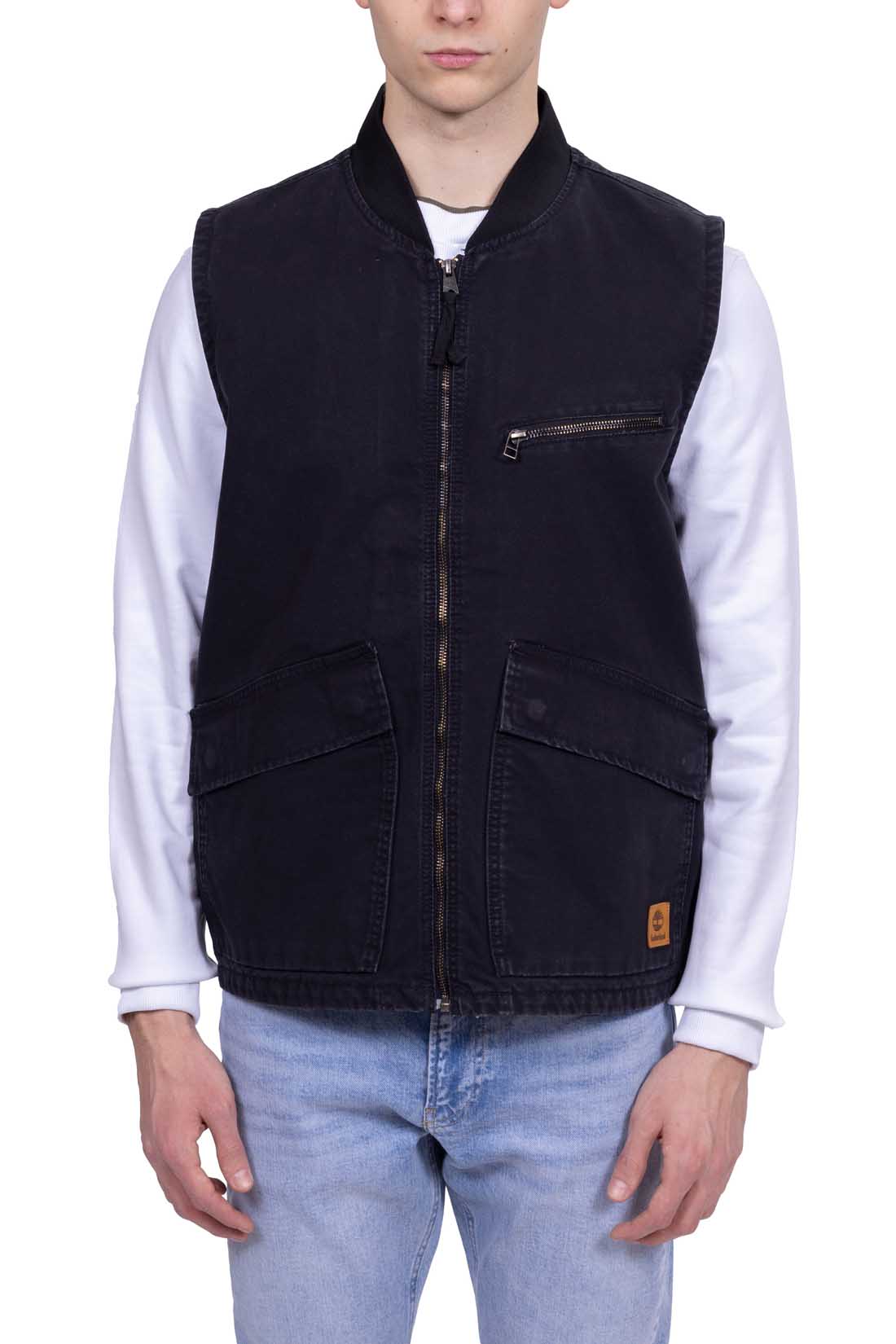 TIMBERLAND - Men's canvas sleeveless jacket  - Size L-4