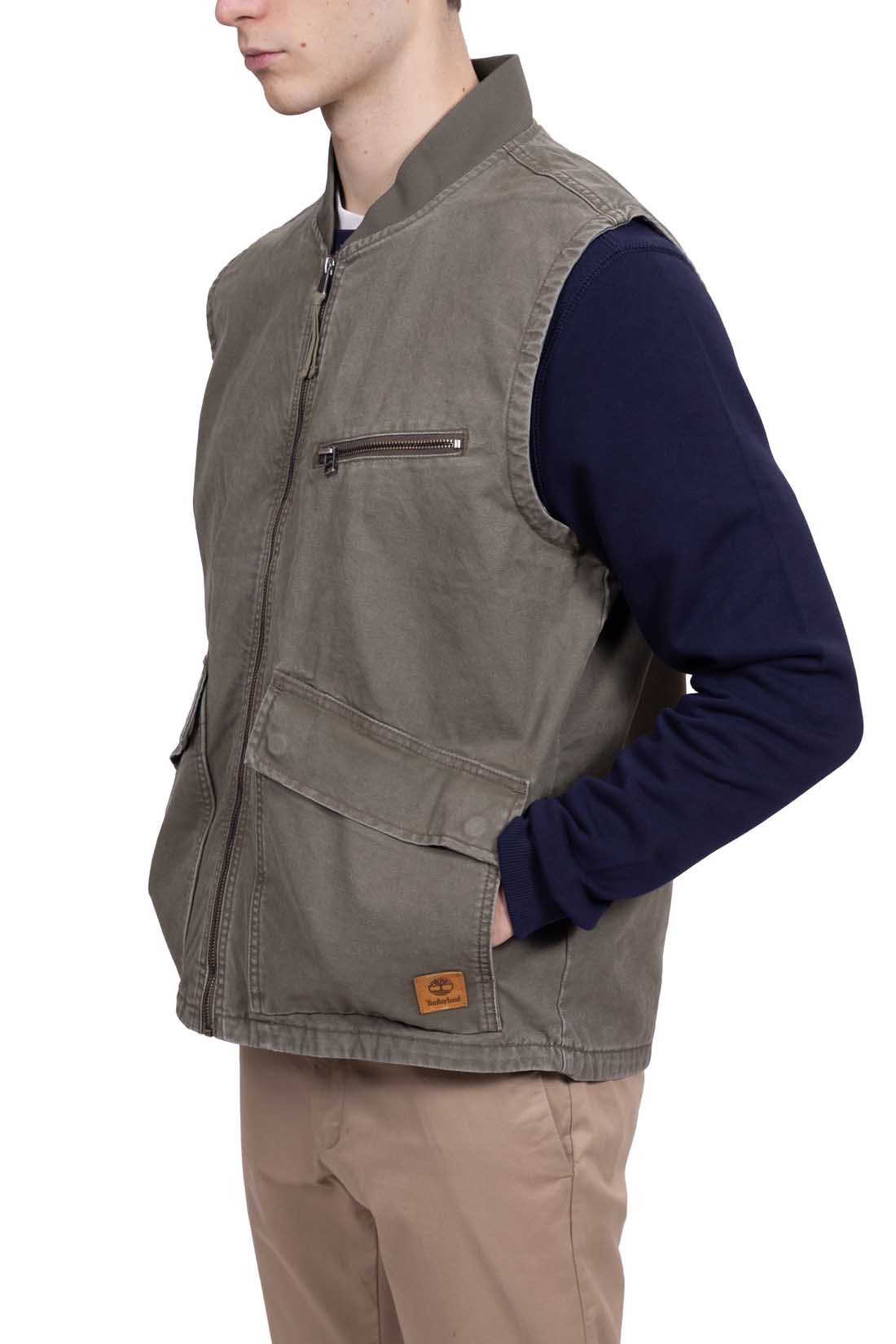 TIMBERLAND - Men's canvas sleeveless jacket  - Size L-28