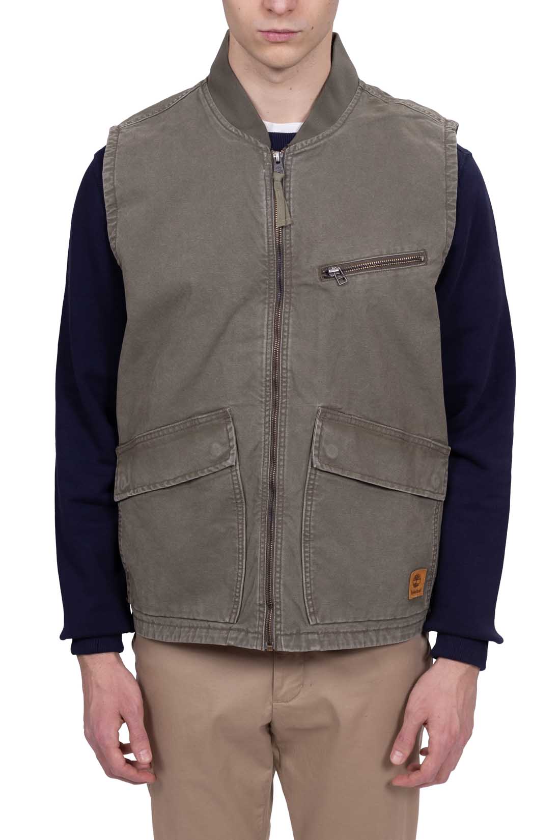 TIMBERLAND - Men's canvas sleeveless jacket  - Size L-24