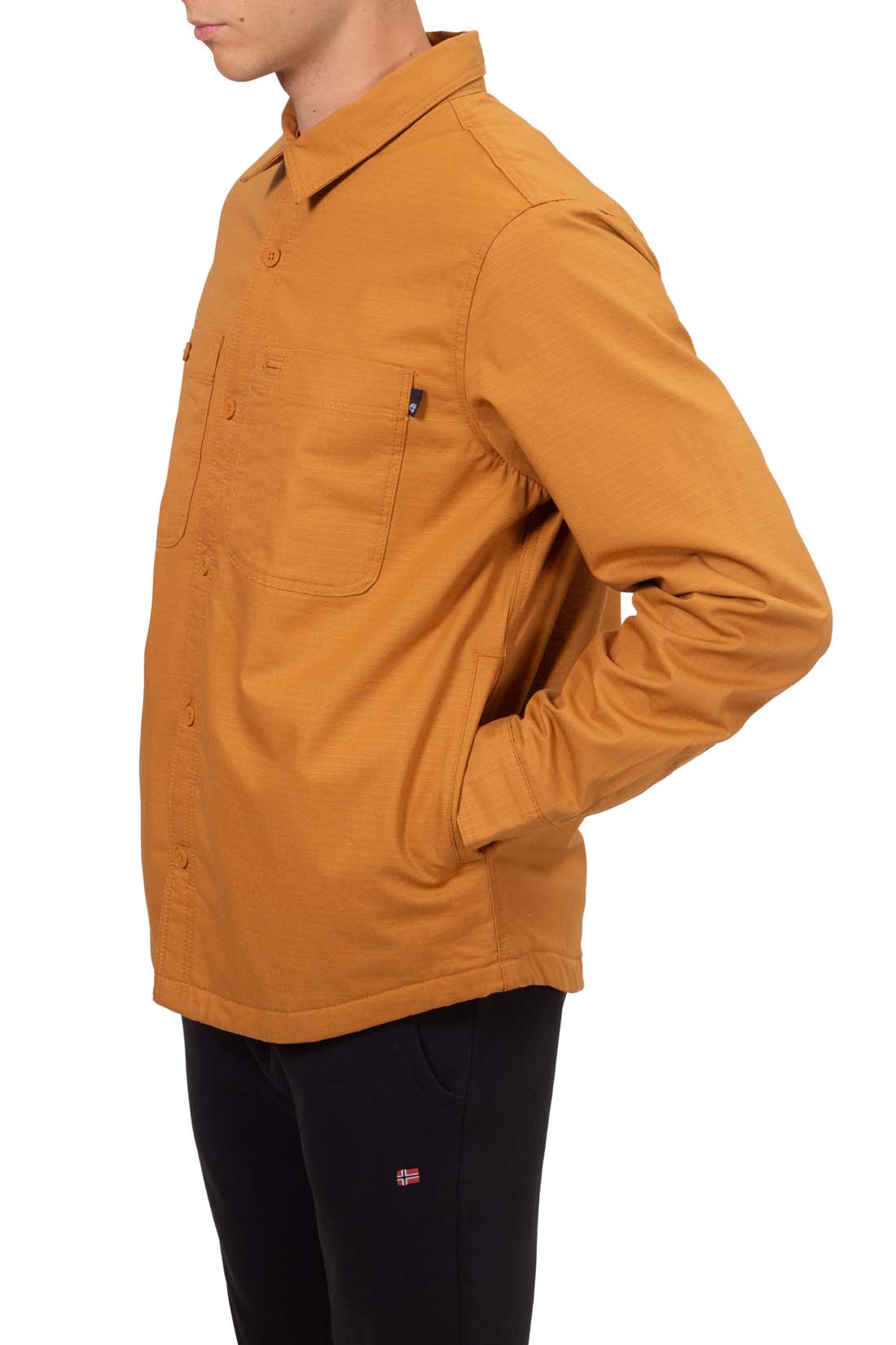 TIMBERLAND - Men's overshirt with tartan fleece lining-8