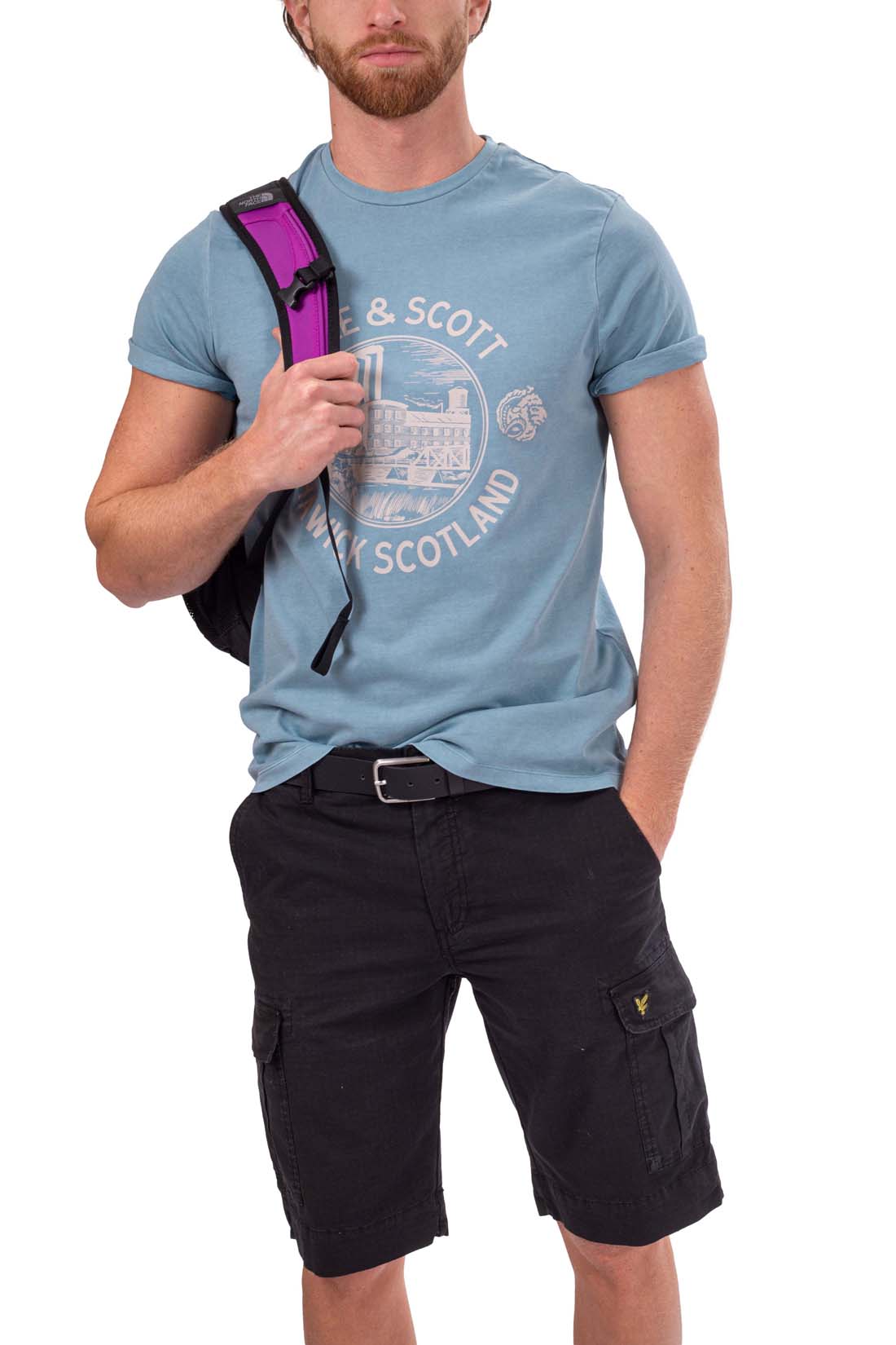 LYLE & SCOTT - Men's regular T-shirt with logo print-15