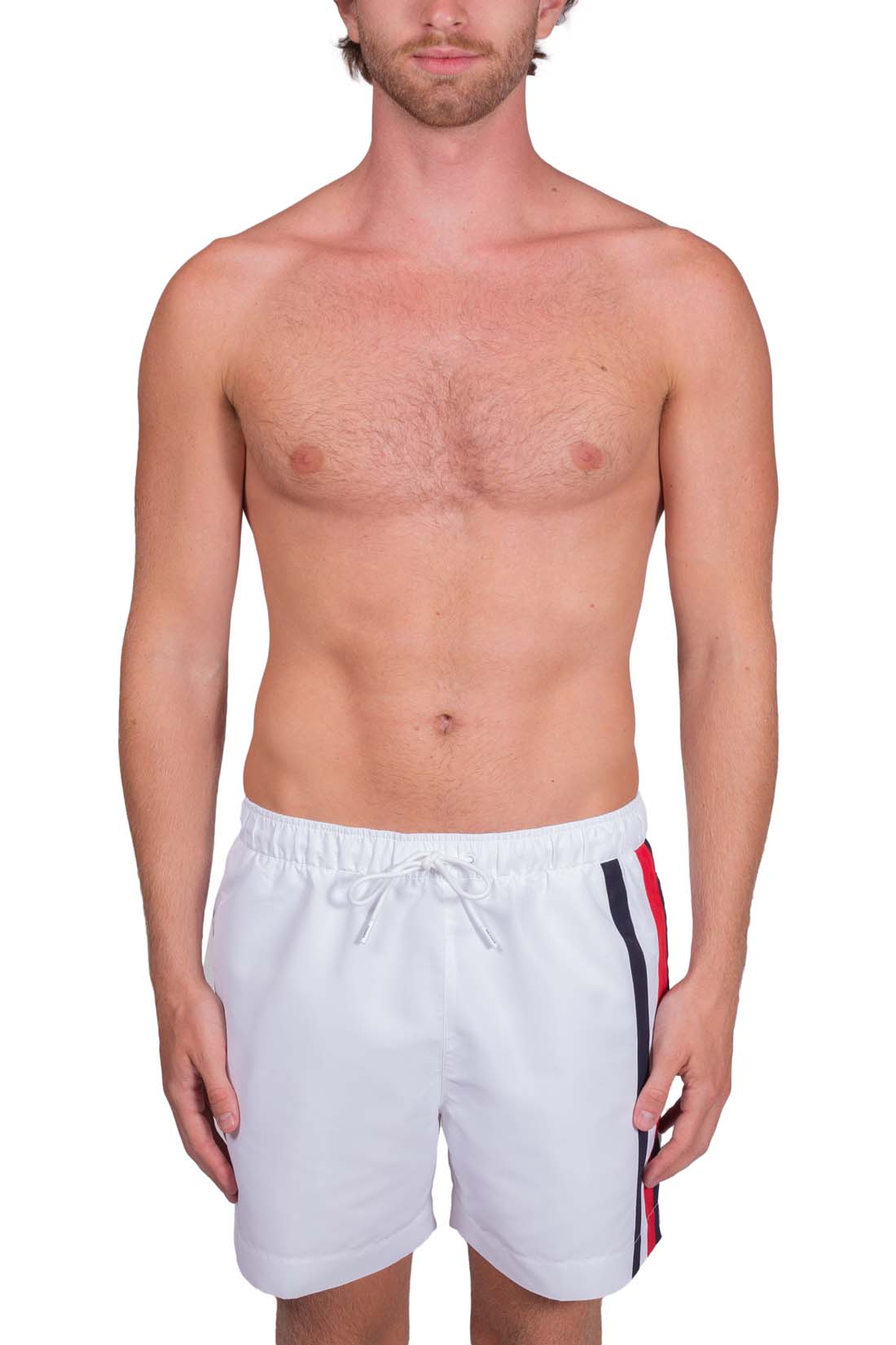 TOMMY HILFIGER - Men's swim short with iconic taping-1