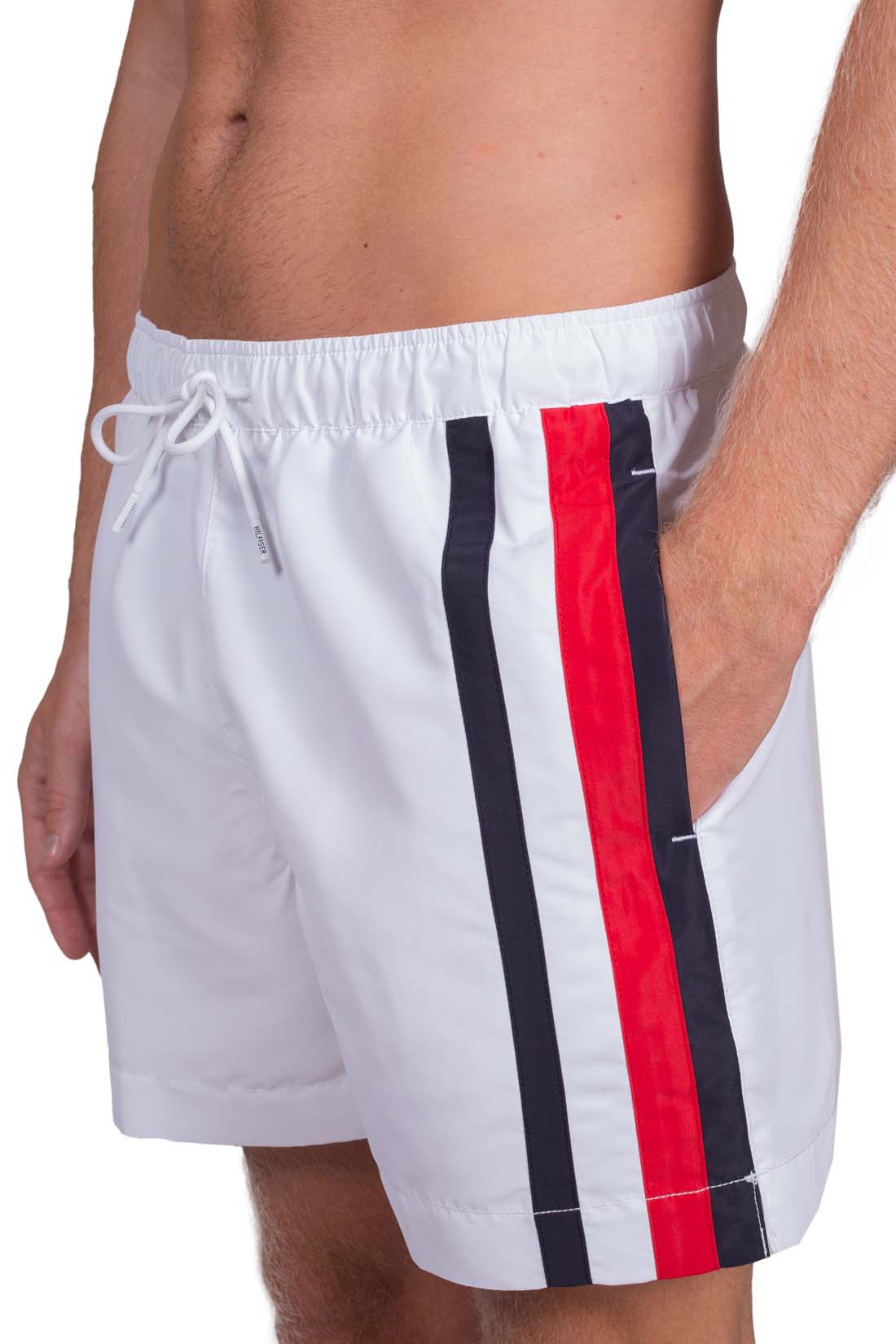 TOMMY HILFIGER - Men's swim short with iconic taping-4