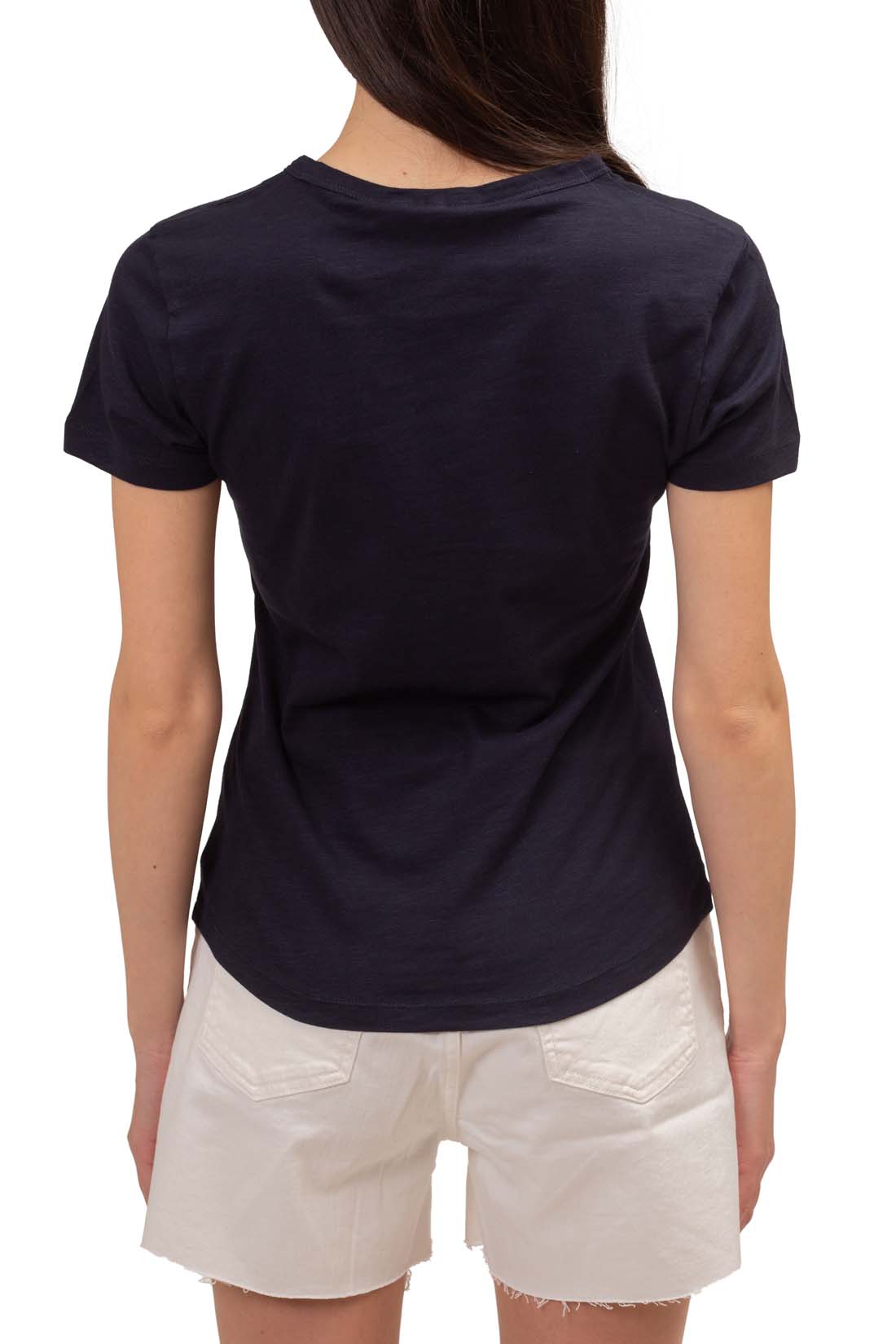 TOMMY HILFIGER - Women's slim basic T-shirt in slub cotton - Size L-34