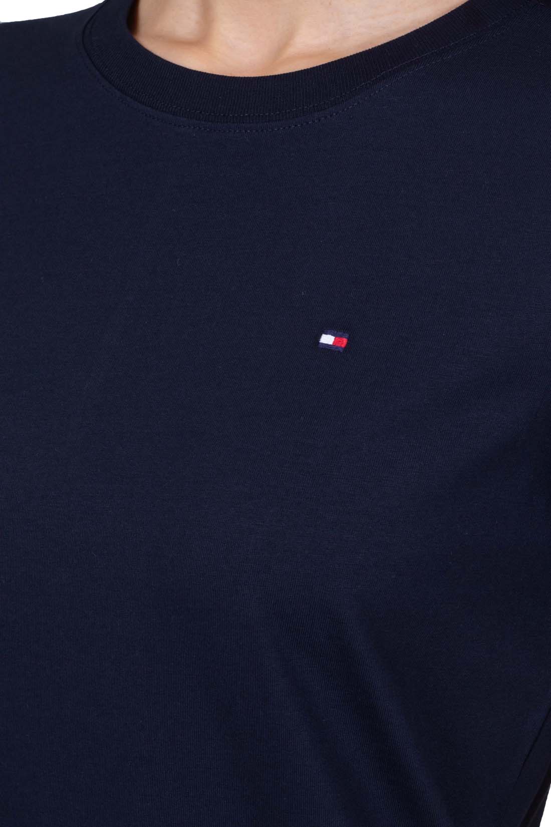 TOMMY HILFIGER - Women's regular T-shirt with embroidery  - Size S-12